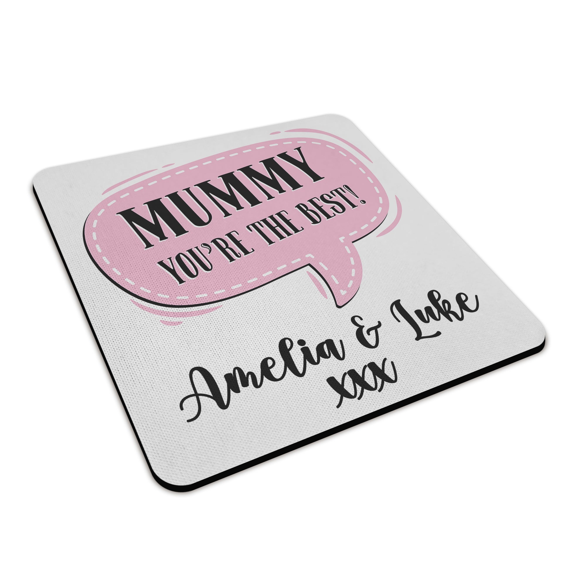 Personalised (Female Relation) You're The Best Square Fabric / Rubber Coaster