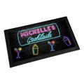 Personalised (Any Name's) Cocktails Neon Design Rubber Bar Runner / Mat