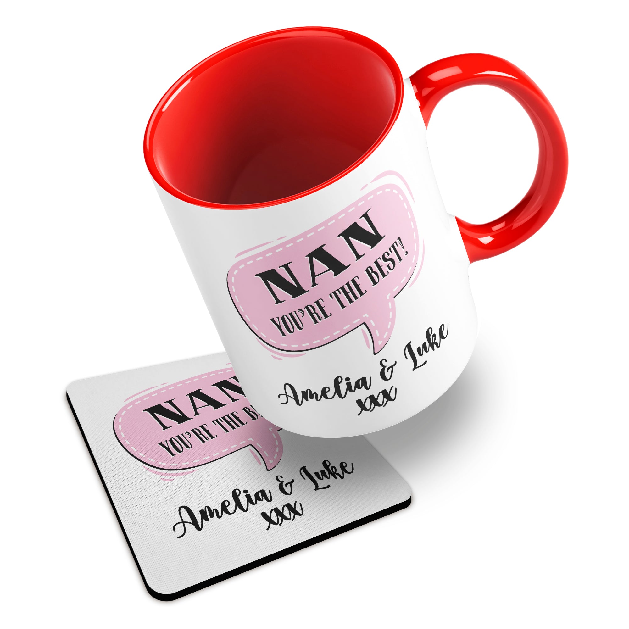 Personalised (Female Relation) You're The Best Ceramic Mug With Rubber Coaster