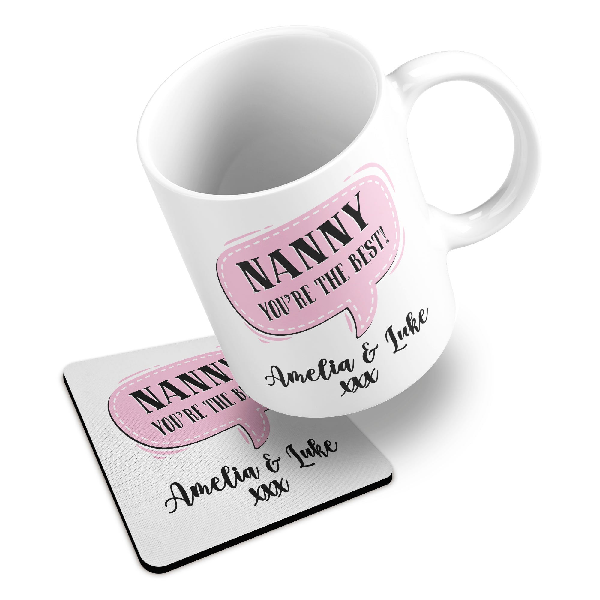 Personalised (Female Relation) You're The Best Ceramic Mug With Rubber Coaster