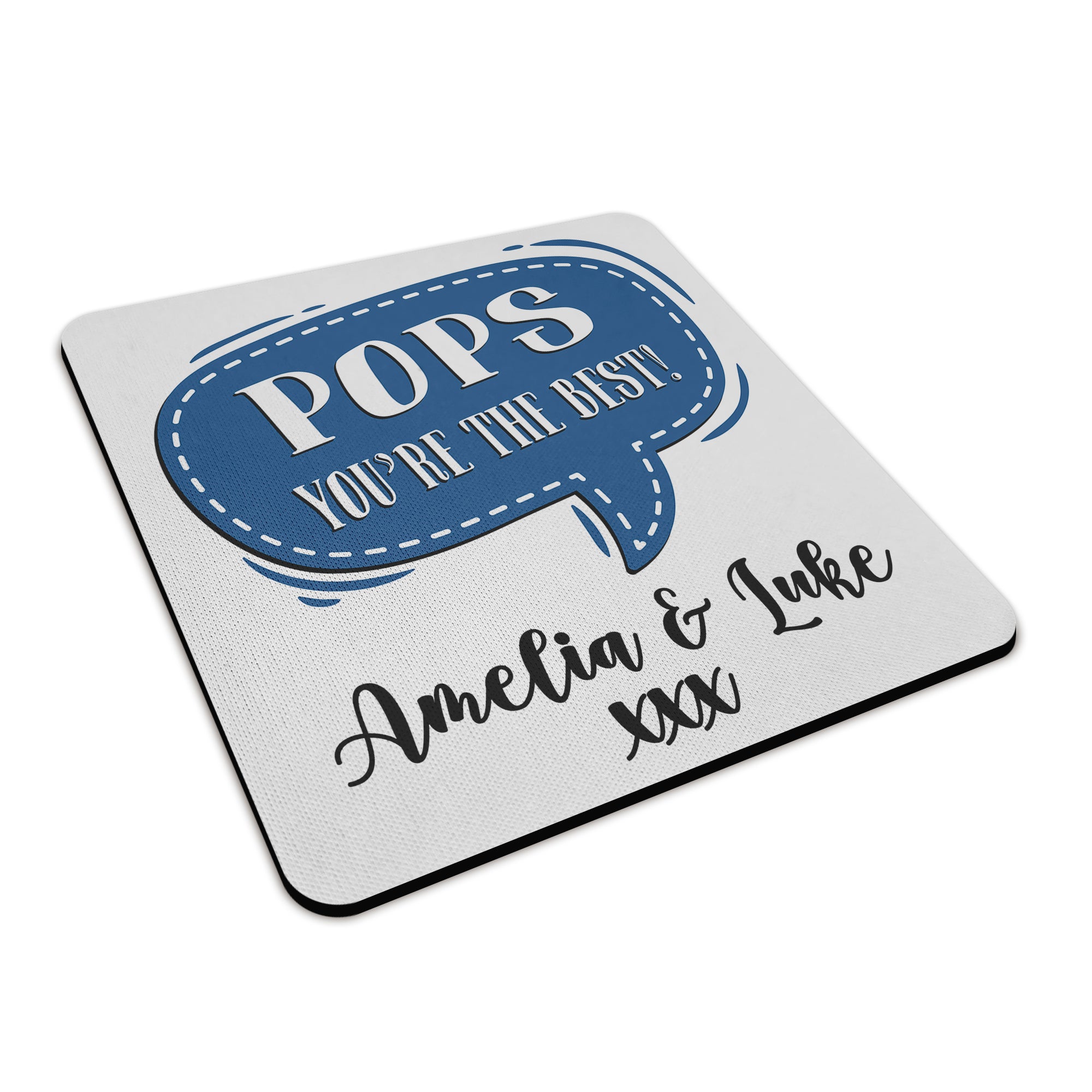 Personalised (Male Relation) You're The Best Square Fabric / Rubber Coaster
