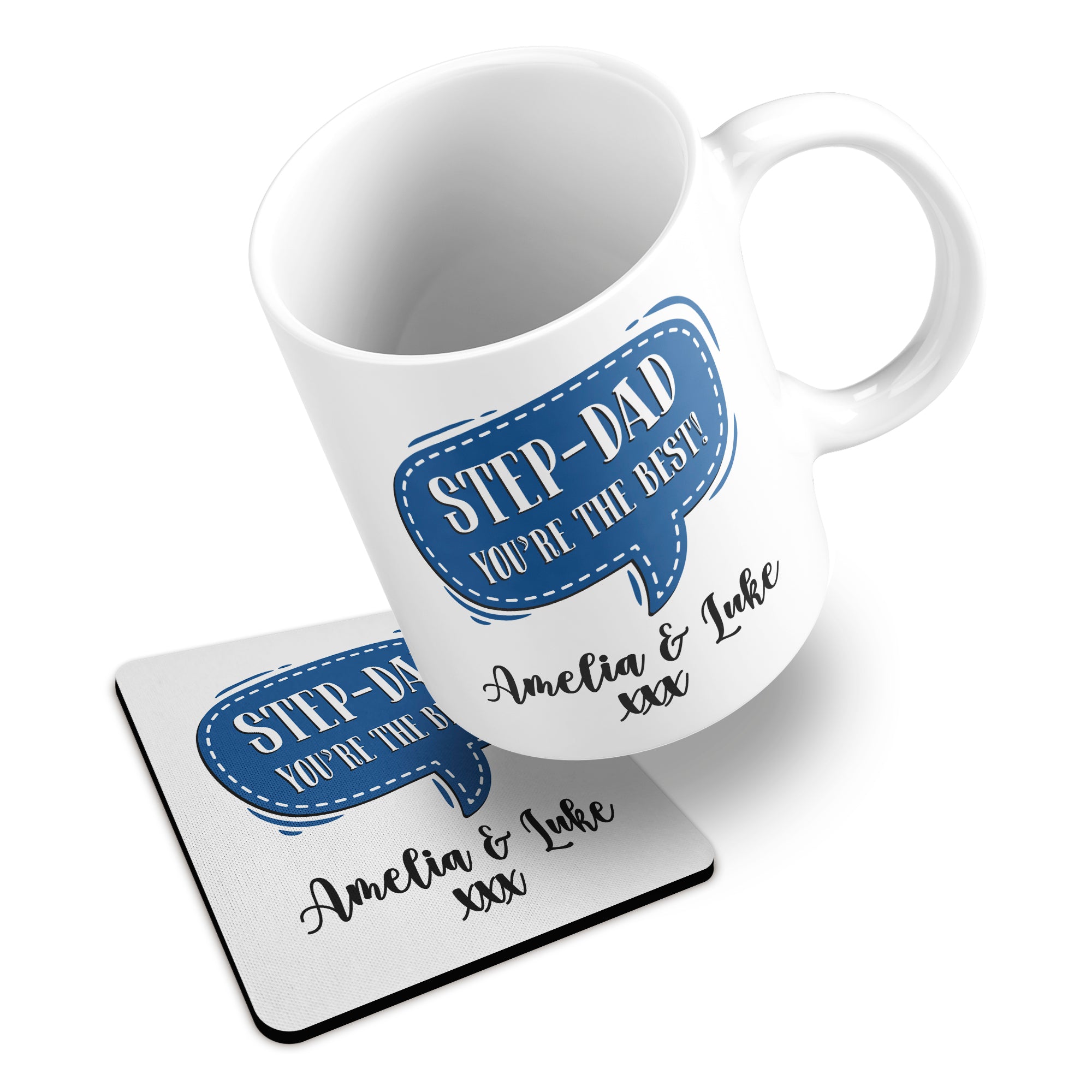 Personalised (Male Relation) You're The Best Ceramic Mug With Rubber Coaster