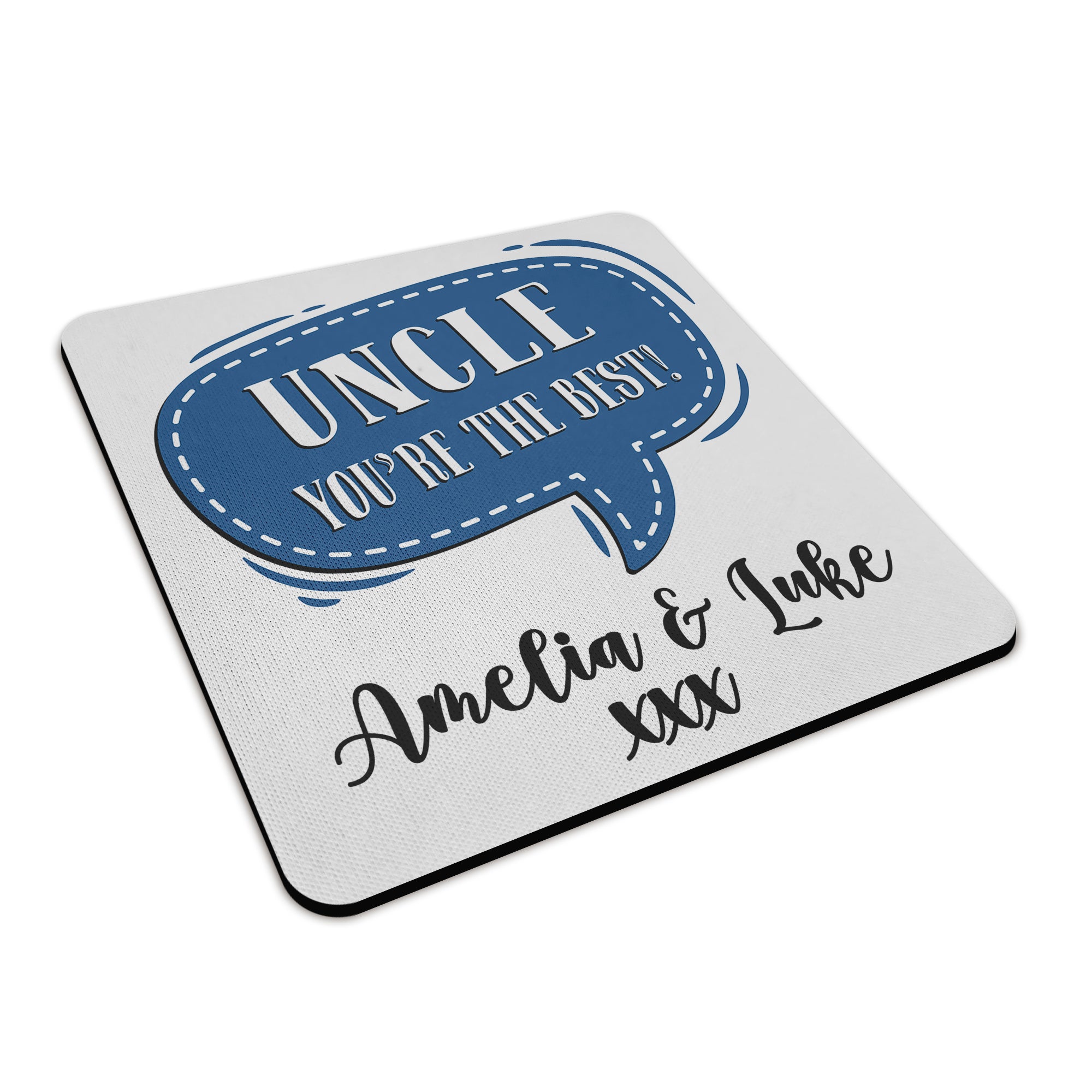 Personalised (Male Relation) You're The Best Square Fabric / Rubber Coaster