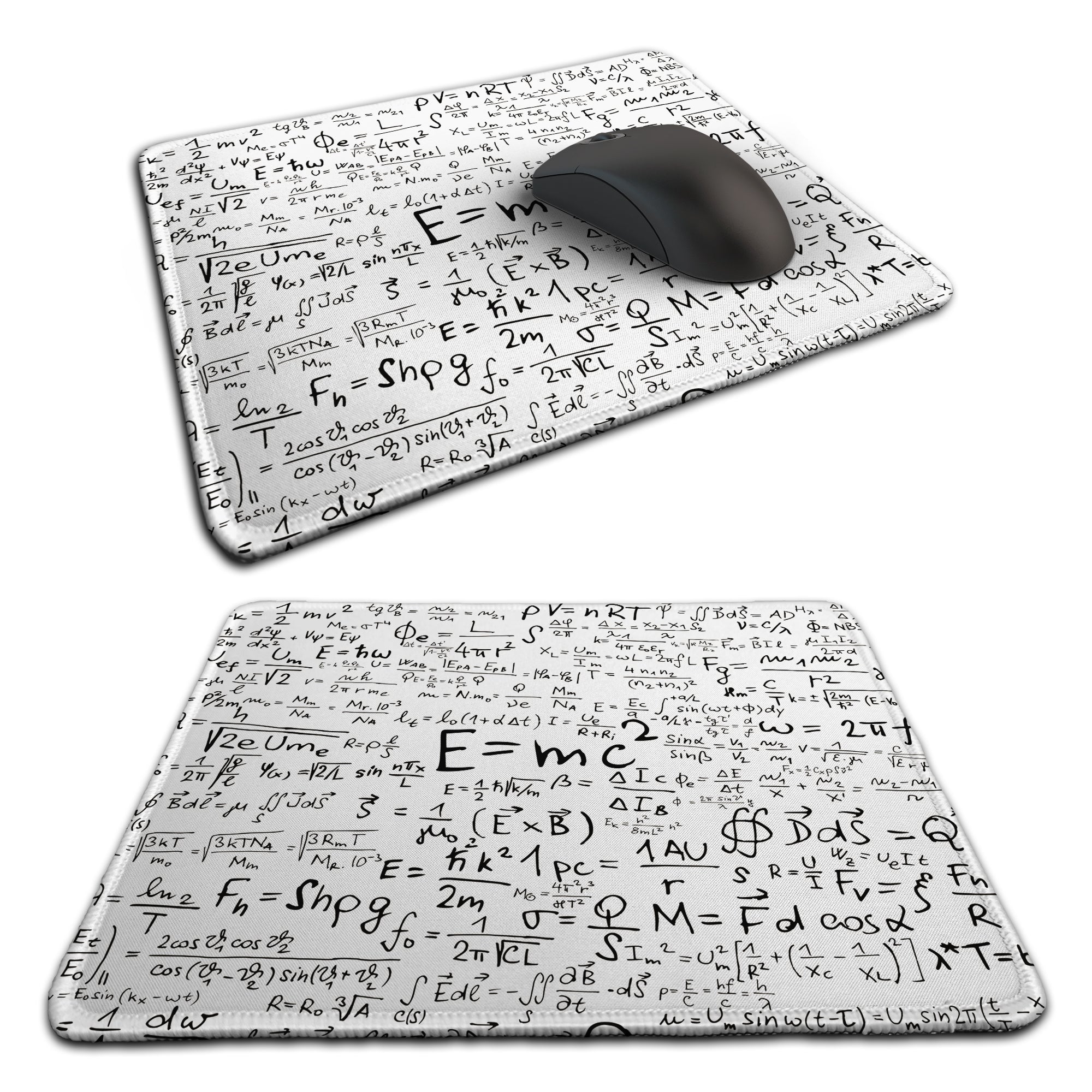 Physics Equations Rubber Non-slip Computer PC Mousemat - Premium Stitched