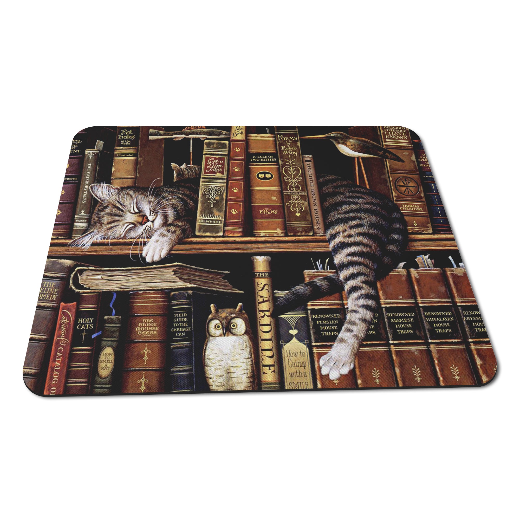 Sleeping Cat Rubber Non-slip Computer PC Mousemat - Standard