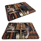 Sleeping Cat Rubber Non-slip Computer PC Mousemat - Premium Stitched