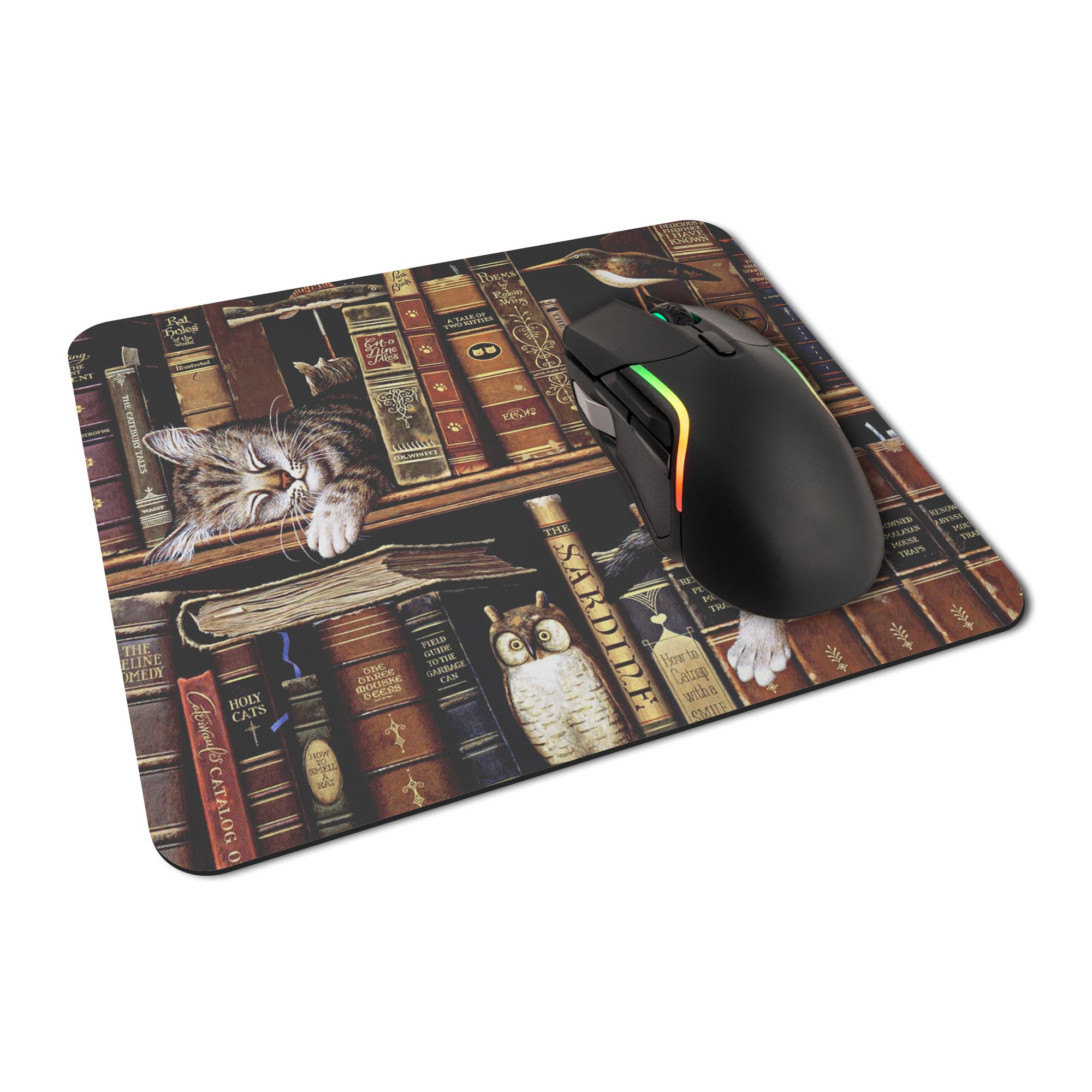 Sleeping Cat Rubber Non-slip Computer PC Mousemat - Standard