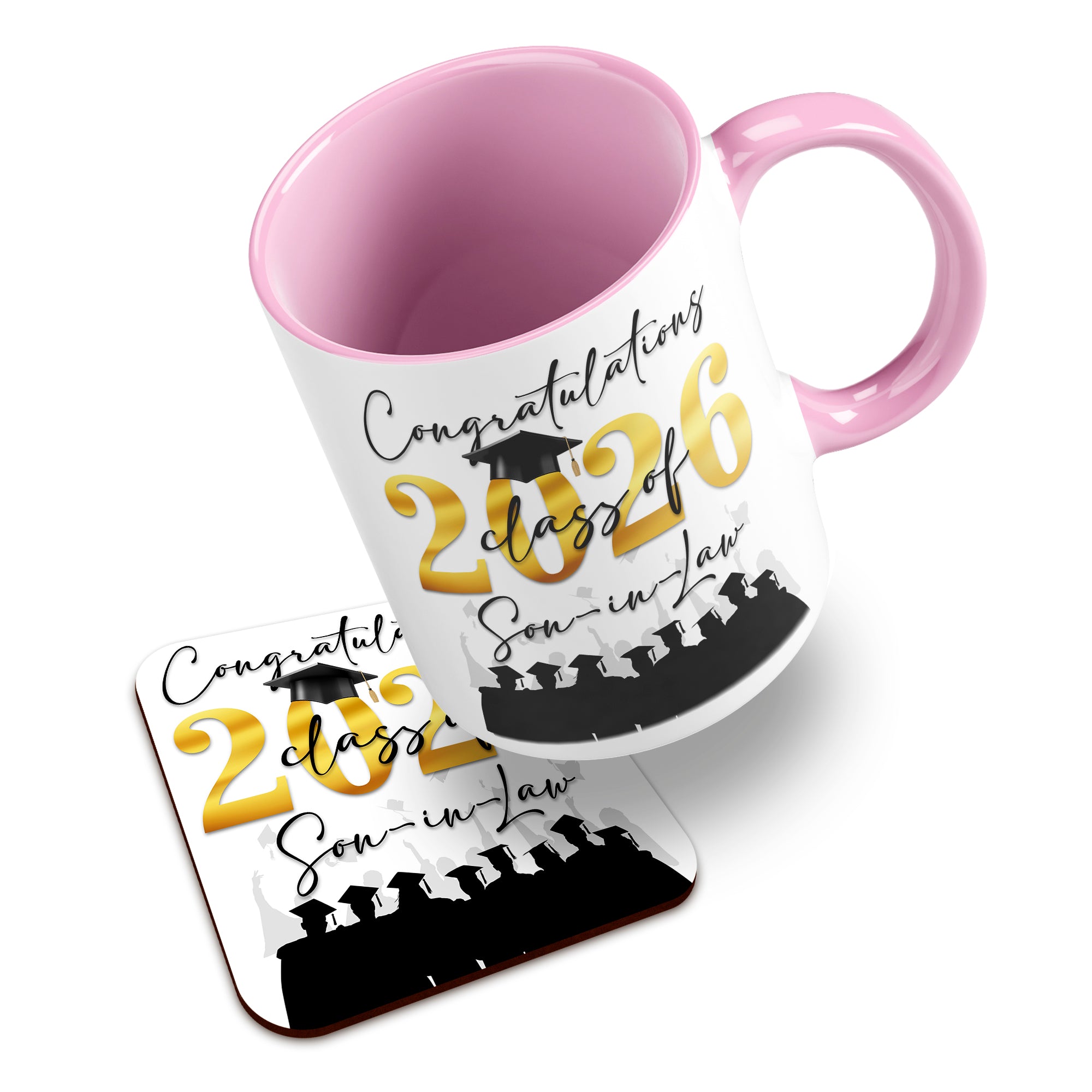 Congratulations on your Graduation Class of 2026 (Relation) Ceramic Mug With High-Gloss Coaster