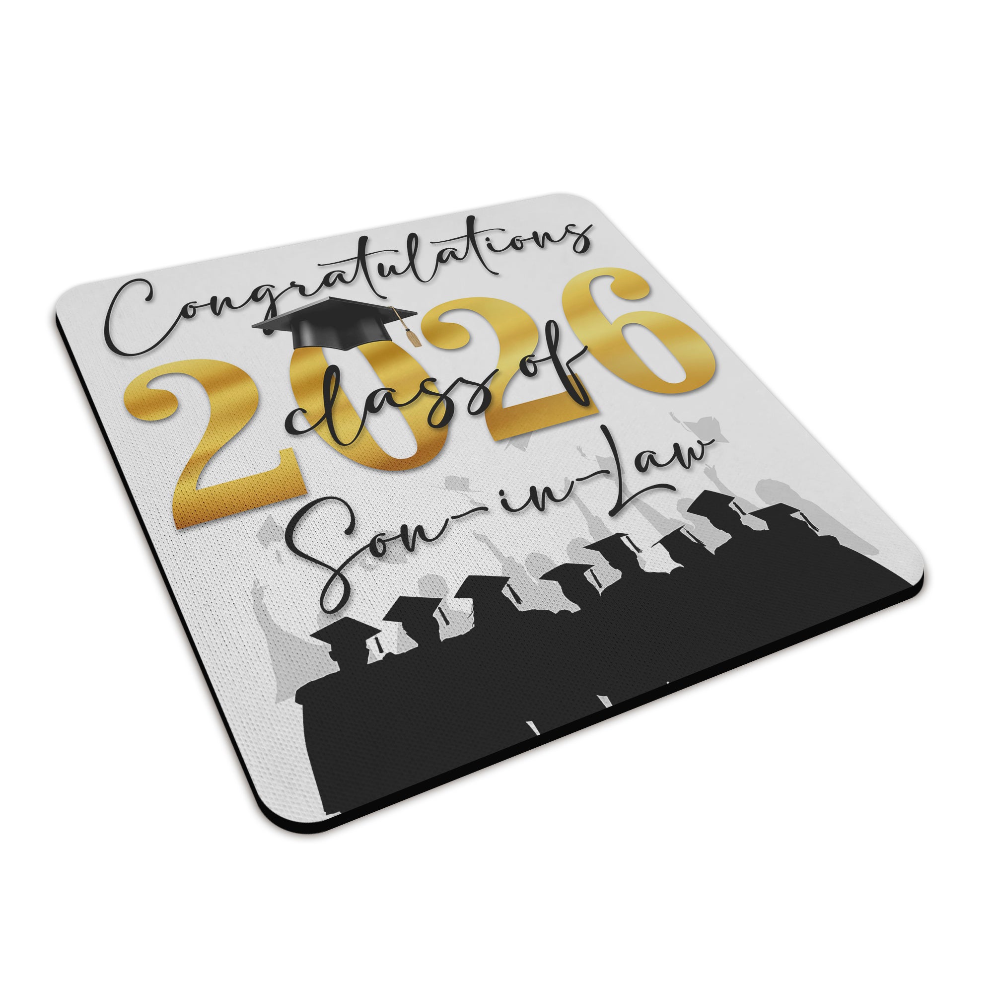Congratulations on your Graduation Class of 2026 (Relation) Square Fabric / Rubber Coaster