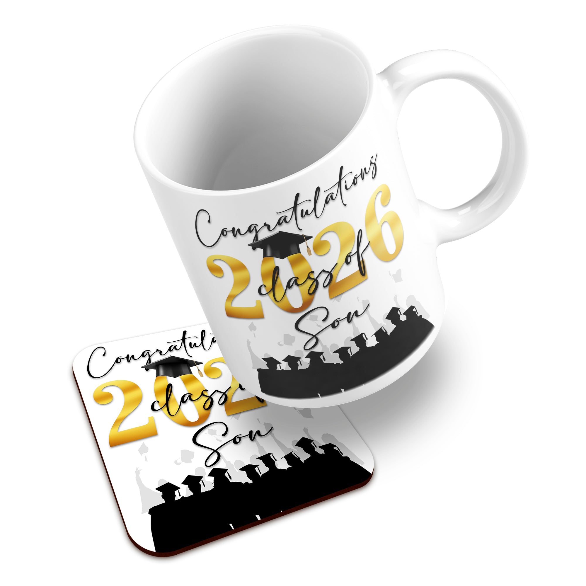 Congratulations on your Graduation Class of 2026 (Relation) Ceramic Mug With High-Gloss Coaster
