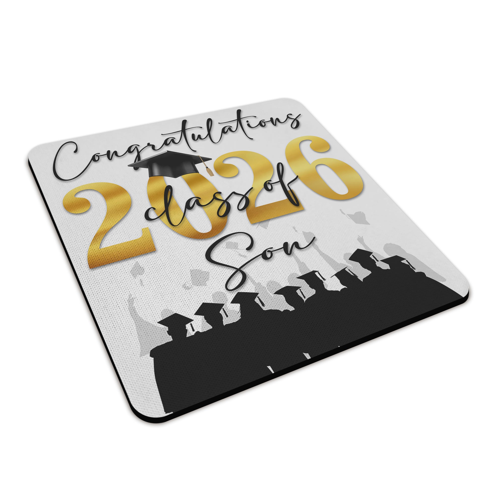 Congratulations on your Graduation Class of 2026 (Relation) Square Fabric / Rubber Coaster