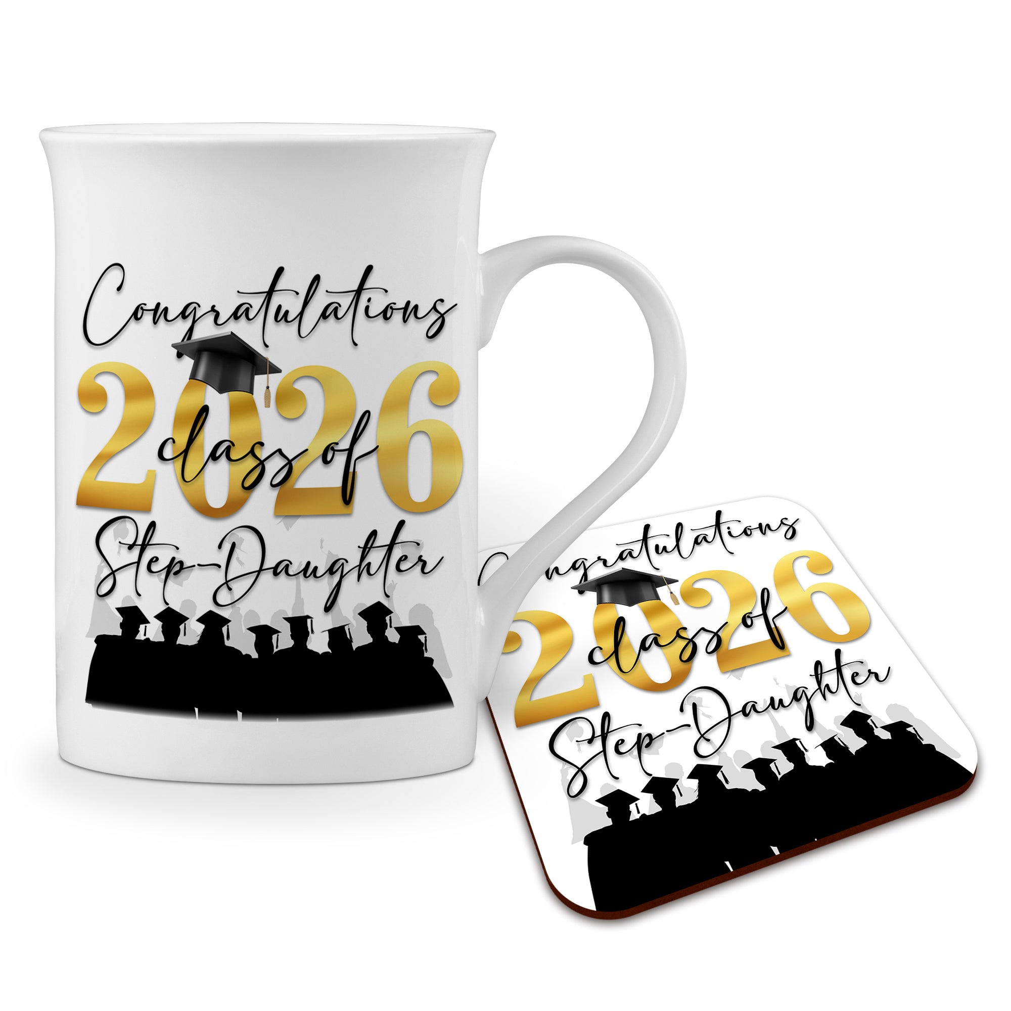 Congratulations on your Graduation Class of 2026 (Relation) Windsor Bone China Mug With High-Gloss Coaster