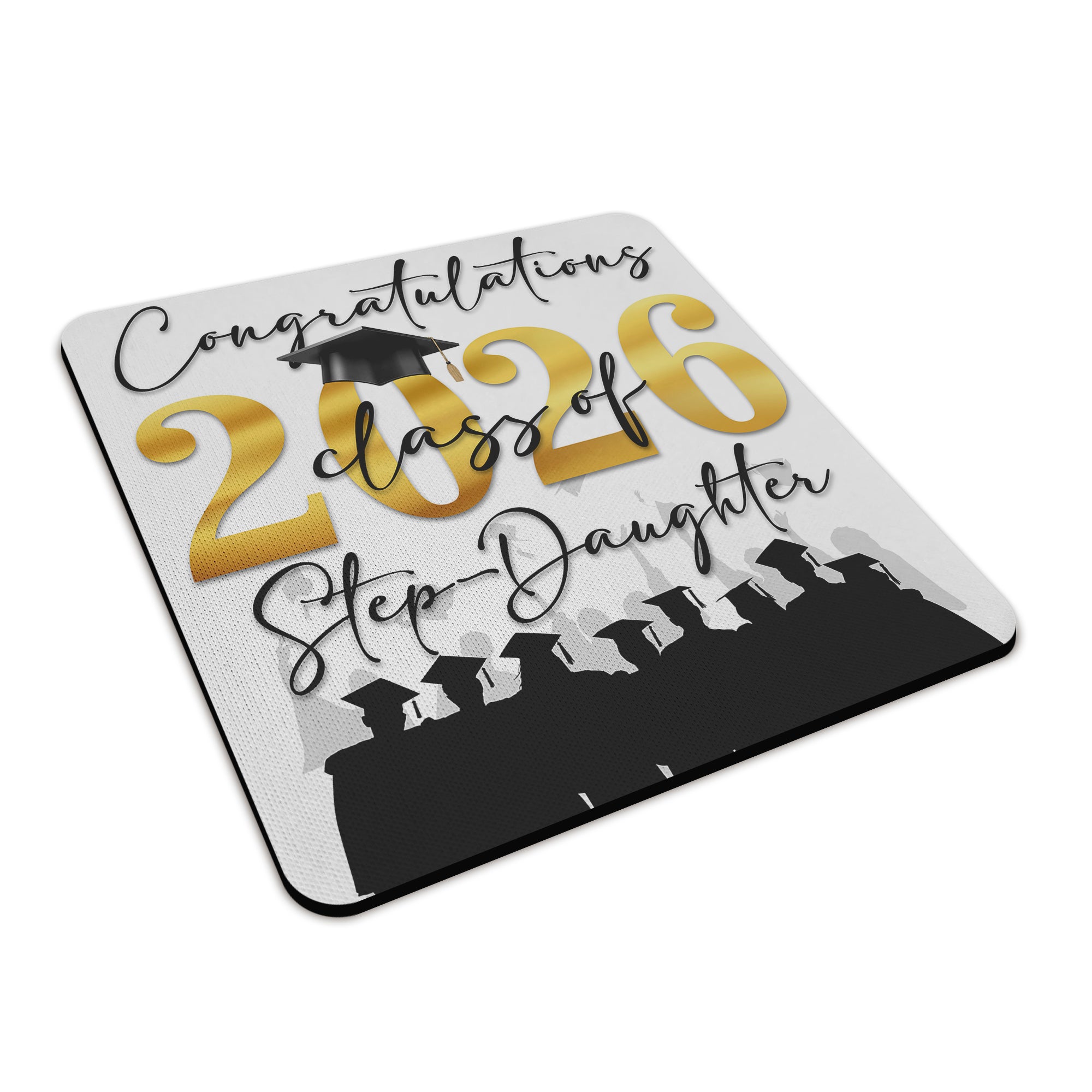 Congratulations on your Graduation Class of 2026 (Relation) Square Fabric / Rubber Coaster