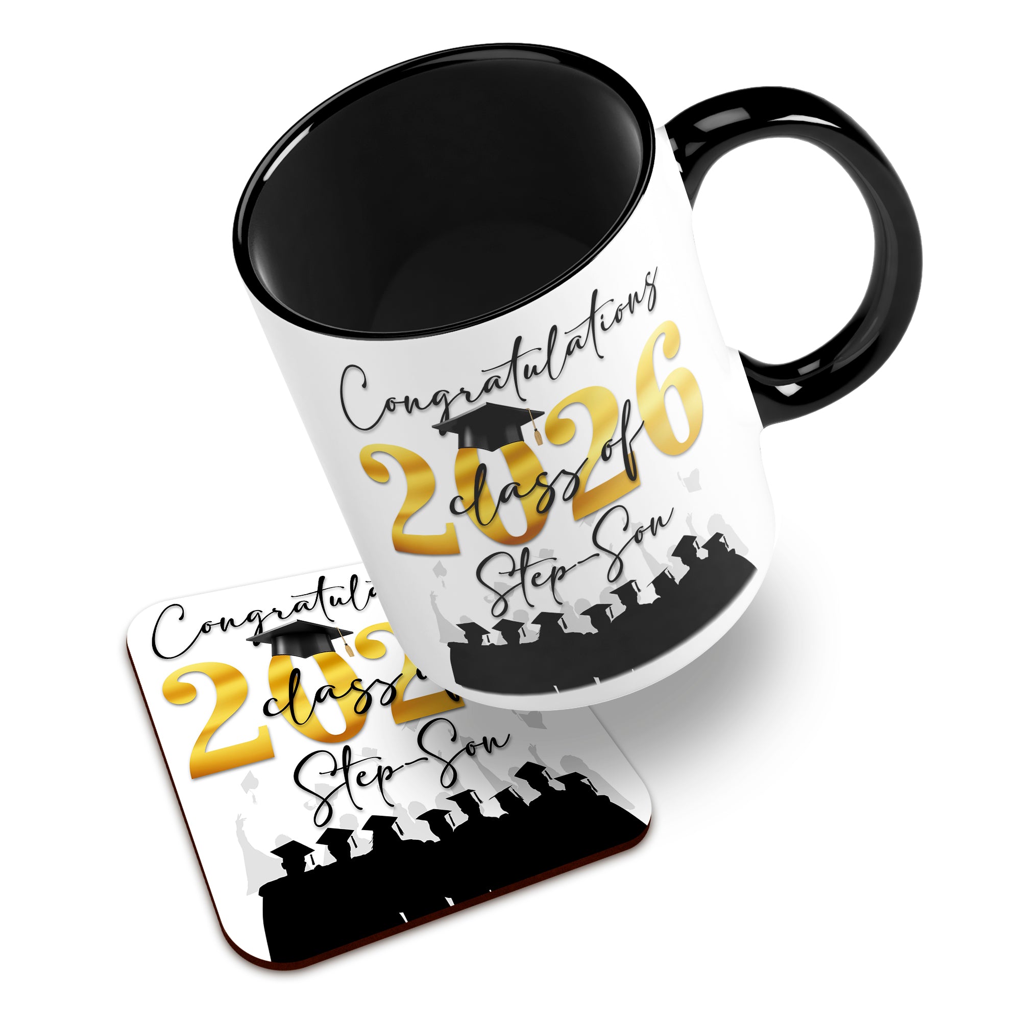 Congratulations on your Graduation Class of 2026 (Relation) Ceramic Mug With High-Gloss Coaster