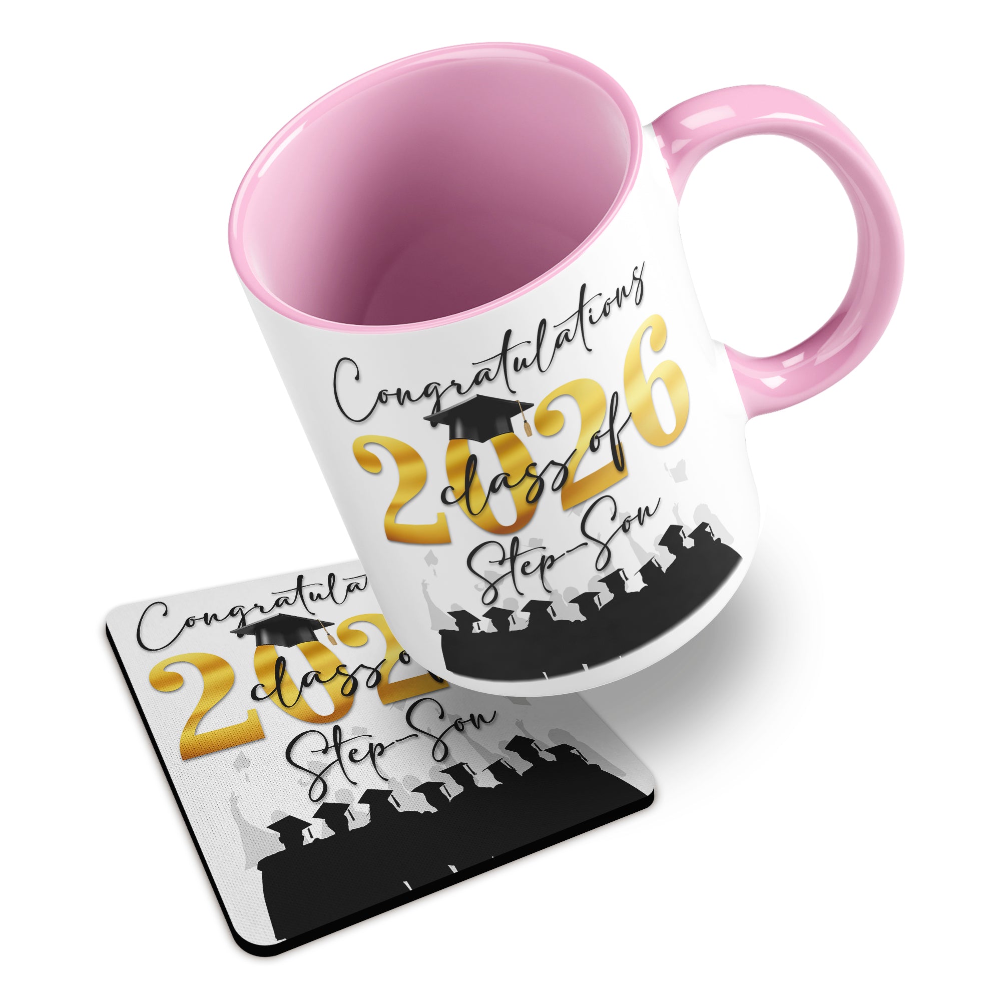 Congratulations on your Graduation Class of 2026 (Relation) Ceramic Mug With Rubber Coaster