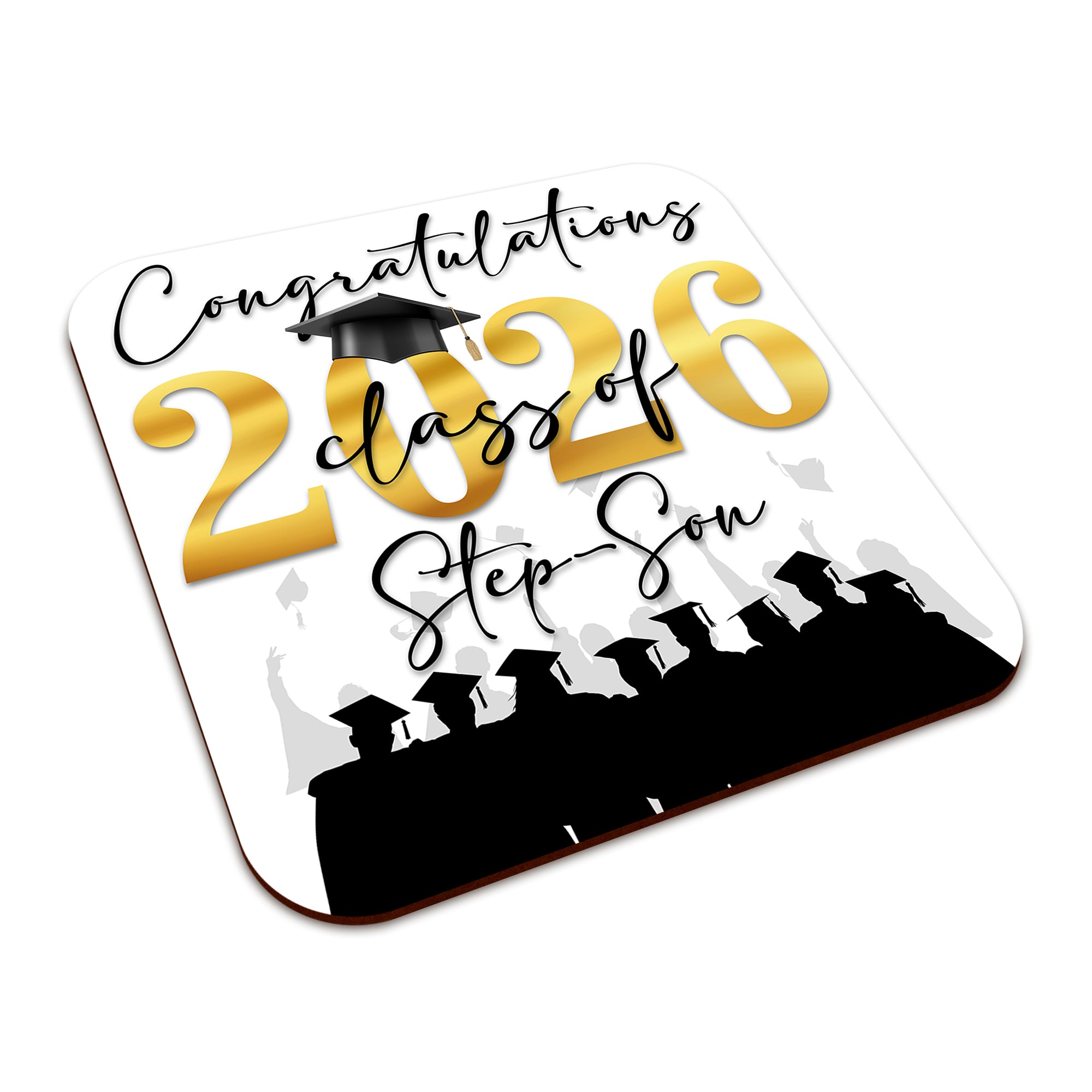 Congratulations on your Graduation Class of 2026 (Relation) Square Smooth High-Gloss Finished Coaster