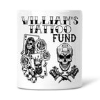 Personalised Any Name Tattoo Fund Ceramic Money Box