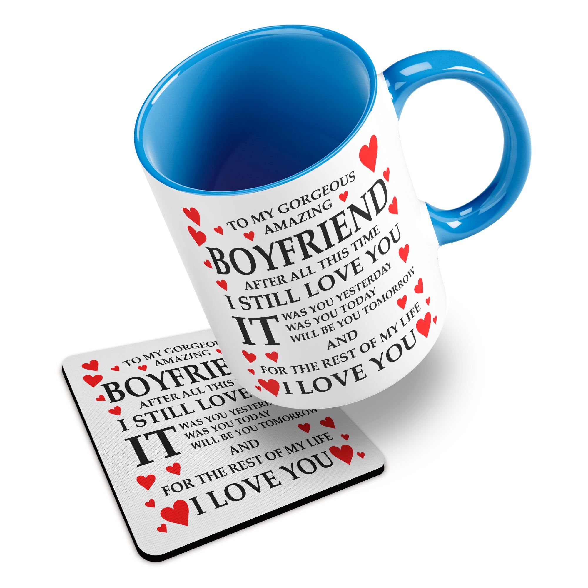 To My Gorgeous Amazing (Relation) Ceramic Mug With Rubber Coaster