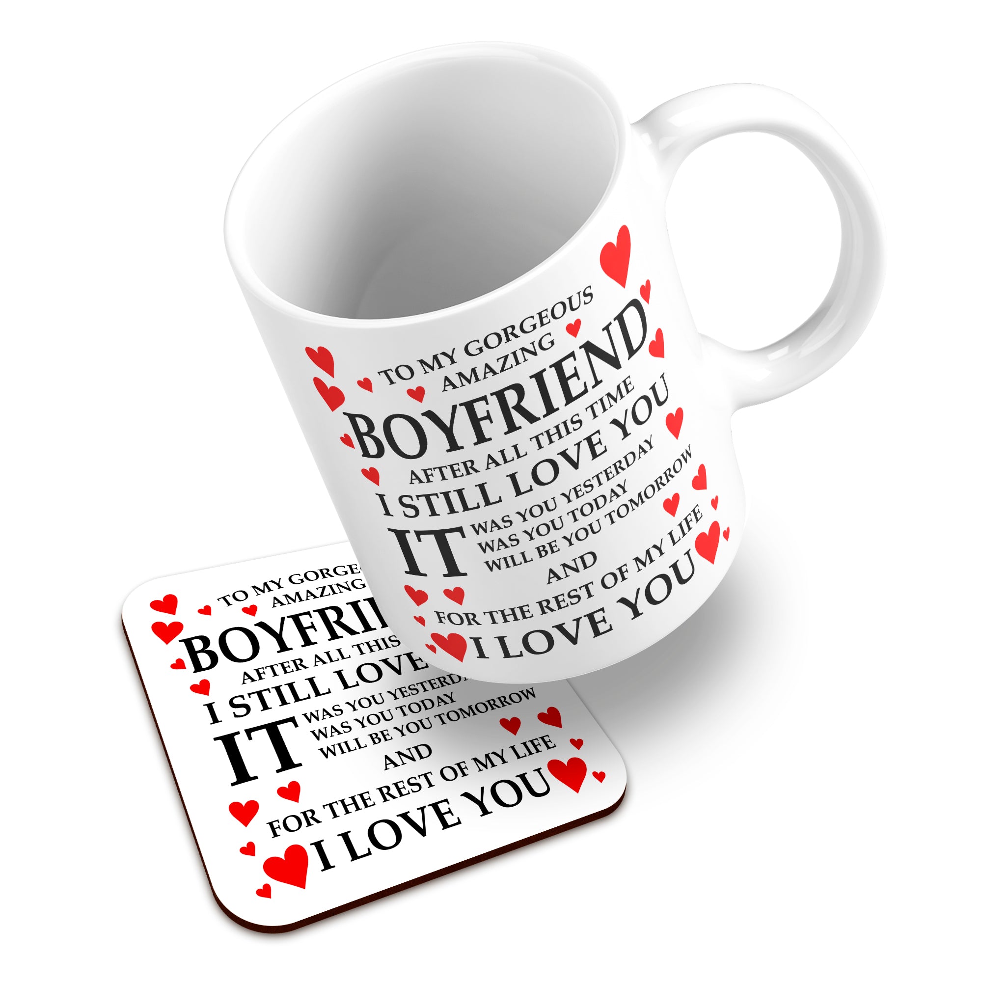 To My Gorgeous Amazing (Relation) Ceramic Mug With High-Gloss Coaster