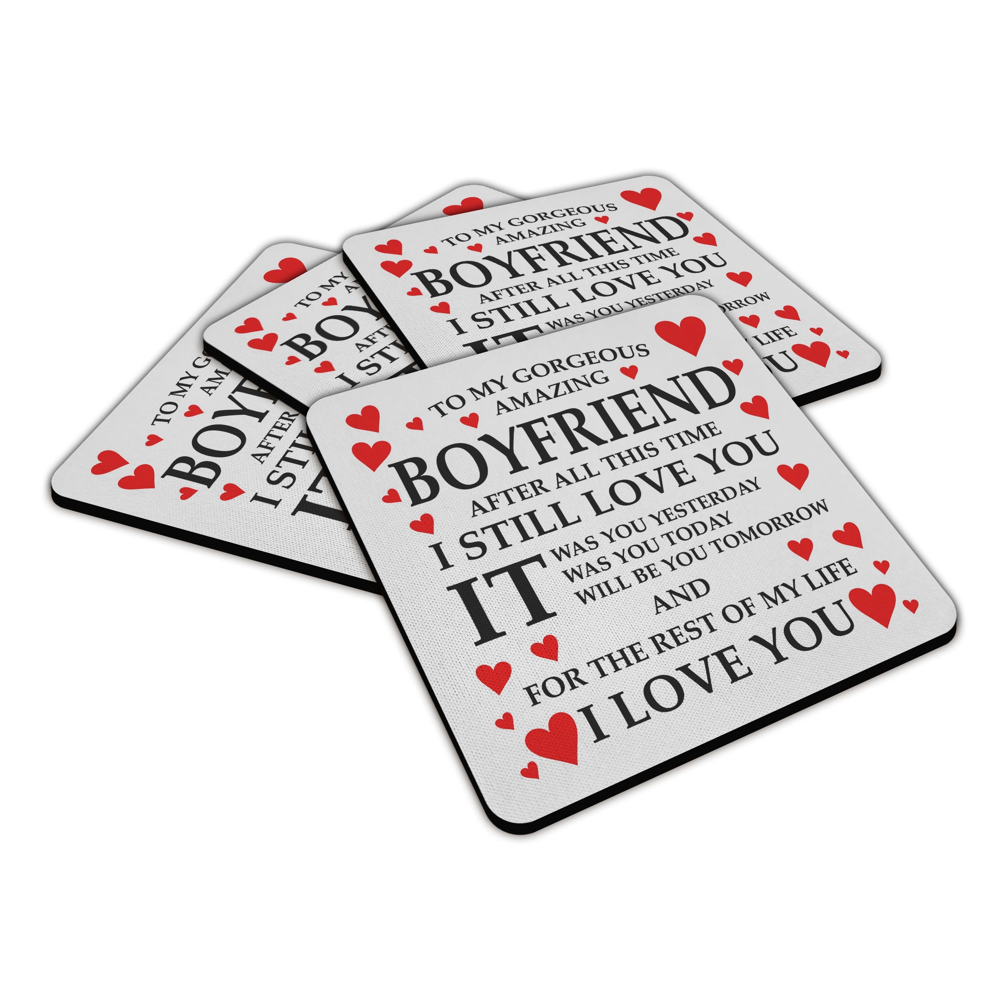 To My Gorgeous Amazing (Relation) Square Fabric / Rubber Coaster