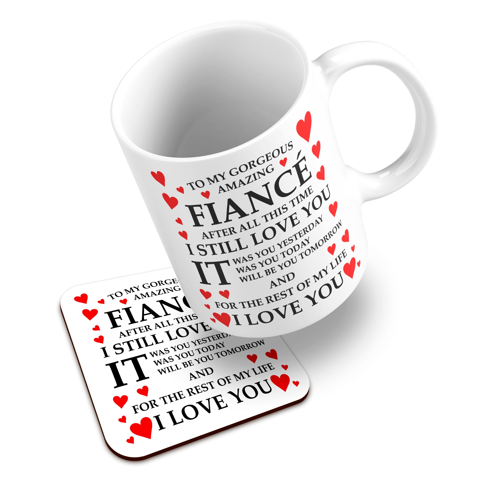 To My Gorgeous Amazing (Relation) Ceramic Mug With High-Gloss Coaster