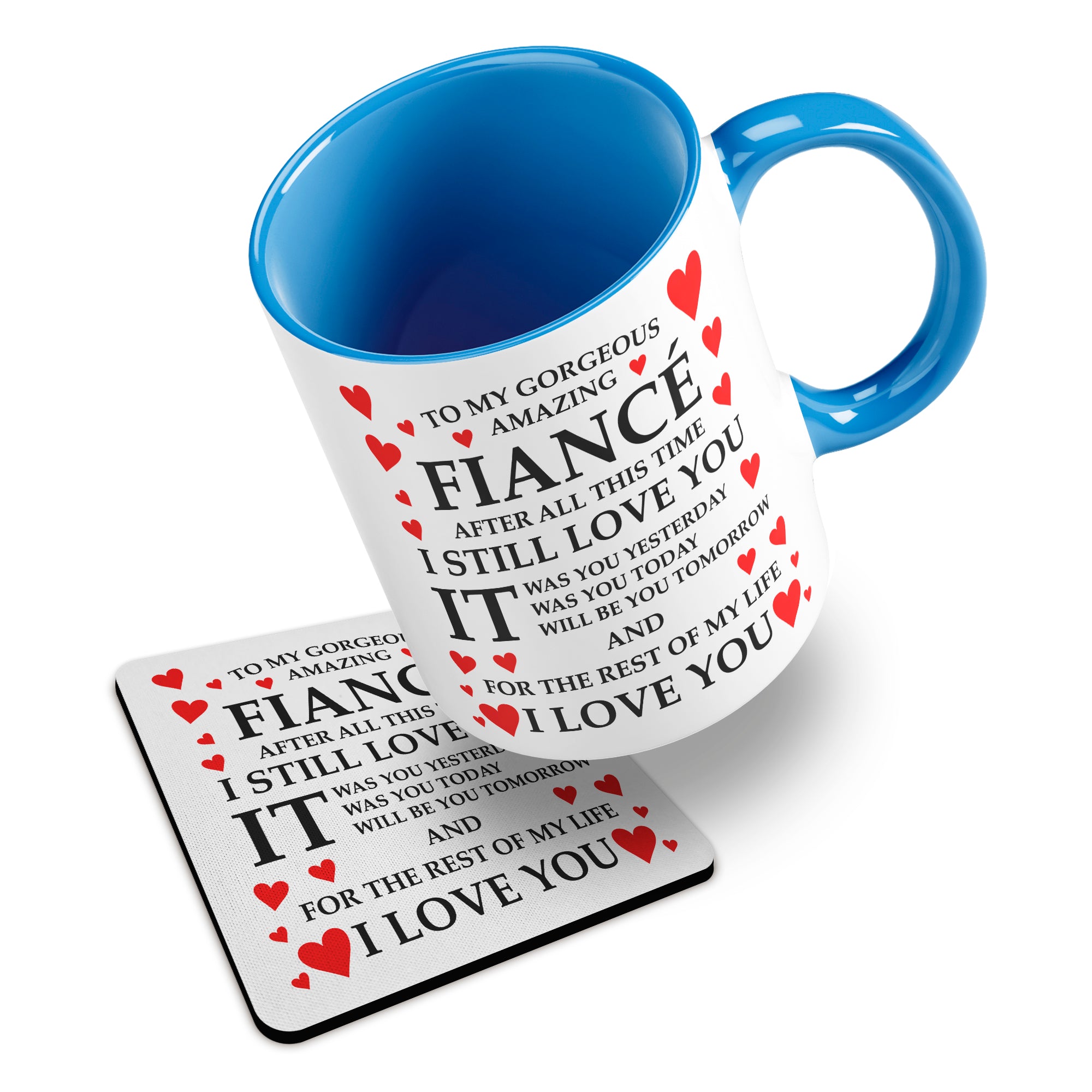 To My Gorgeous Amazing (Relation) Ceramic Mug With Rubber Coaster