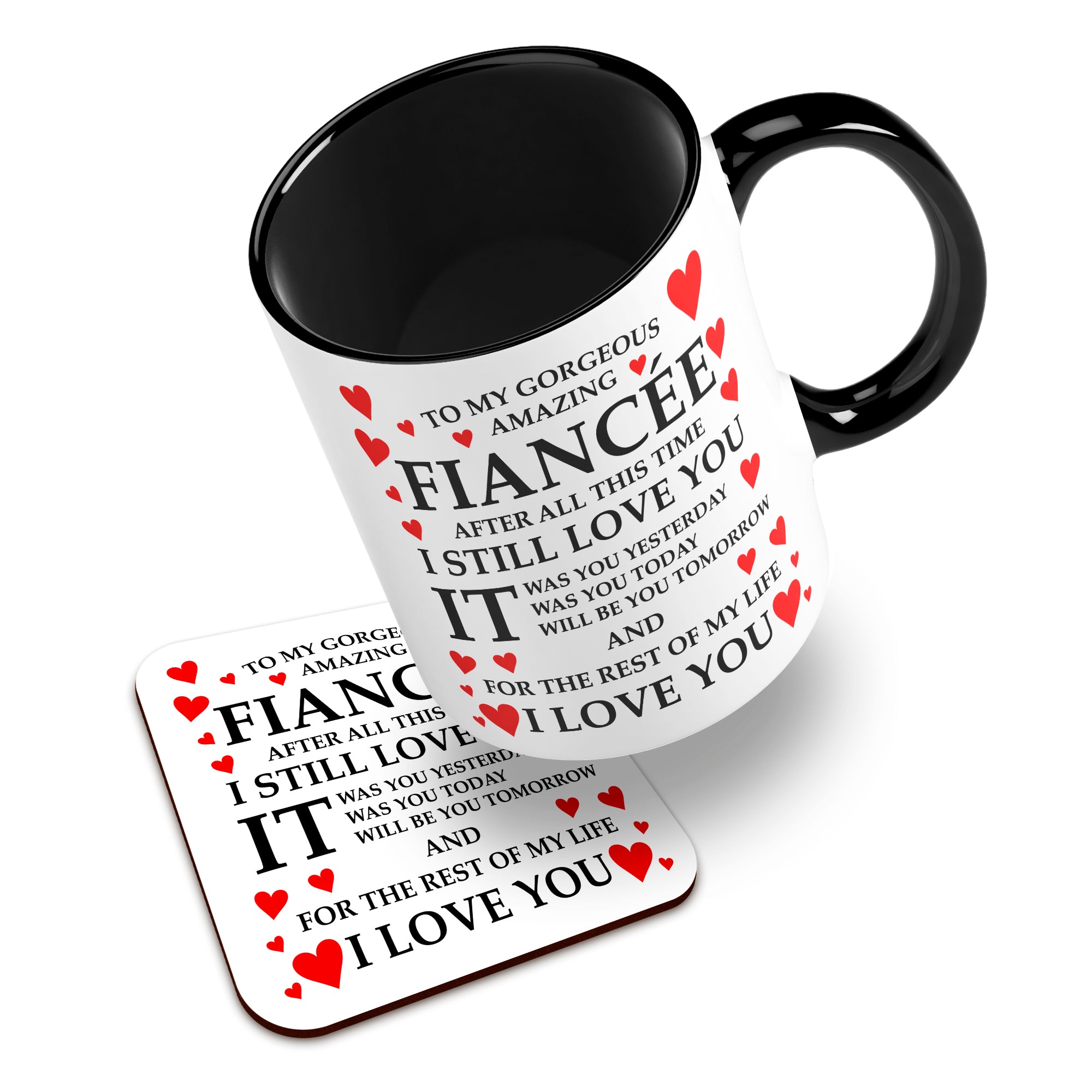 To My Gorgeous Amazing (Relation) Ceramic Mug With High-Gloss Coaster