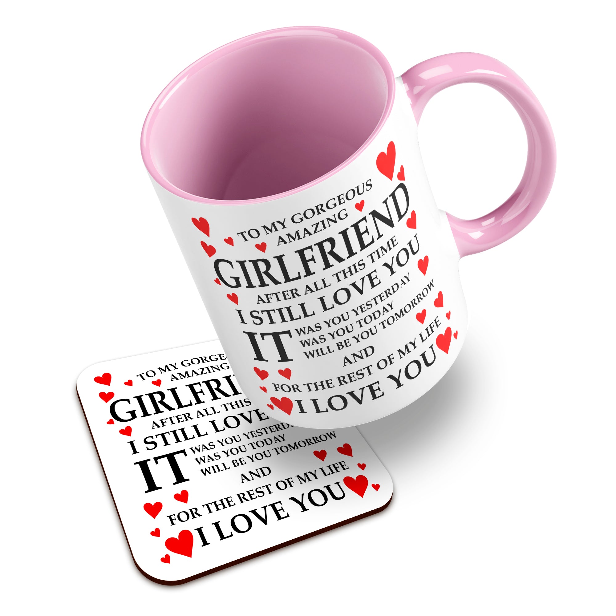 To My Gorgeous Amazing (Relation) Ceramic Mug With High-Gloss Coaster