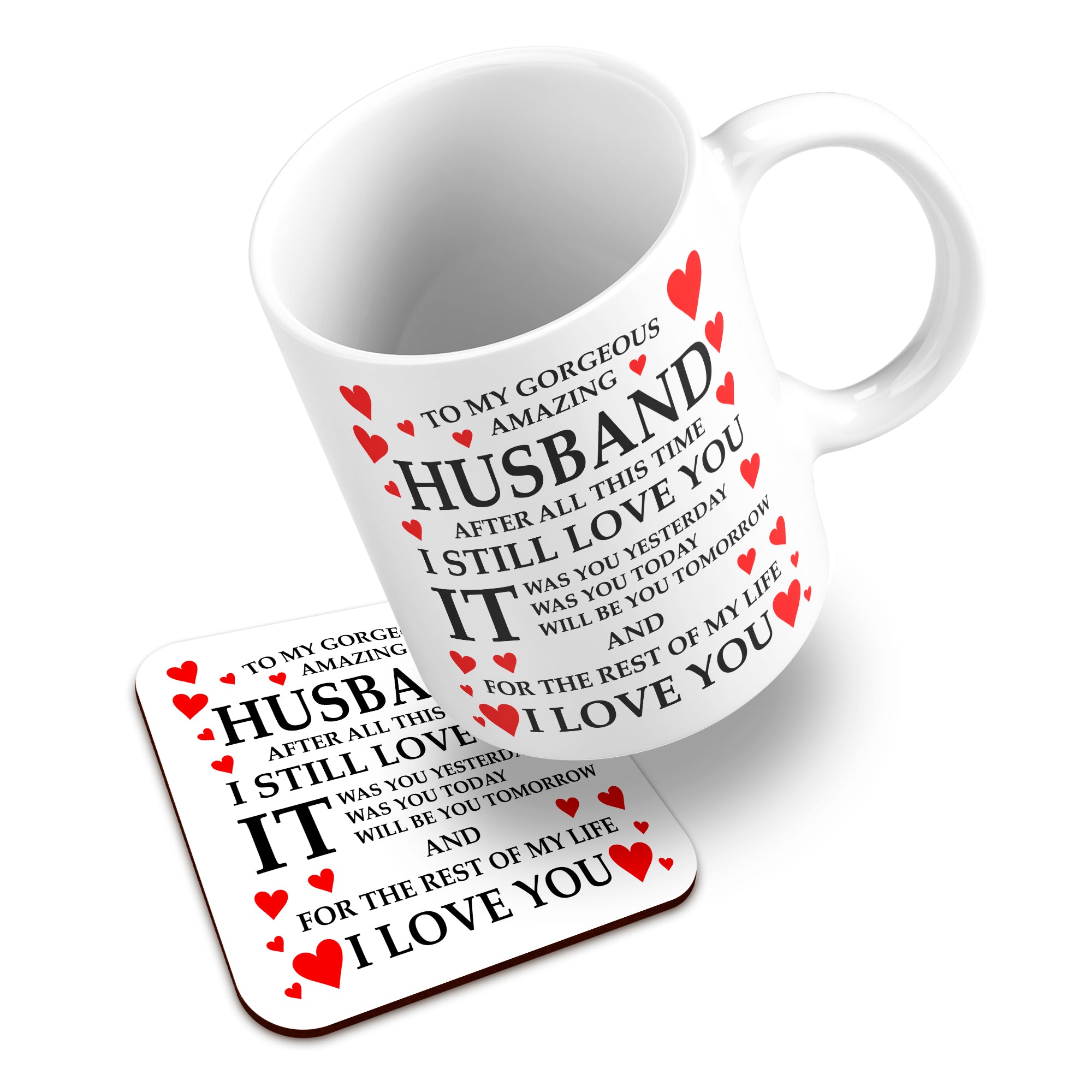 To My Gorgeous Amazing (Relation) Ceramic Mug With High-Gloss Coaster