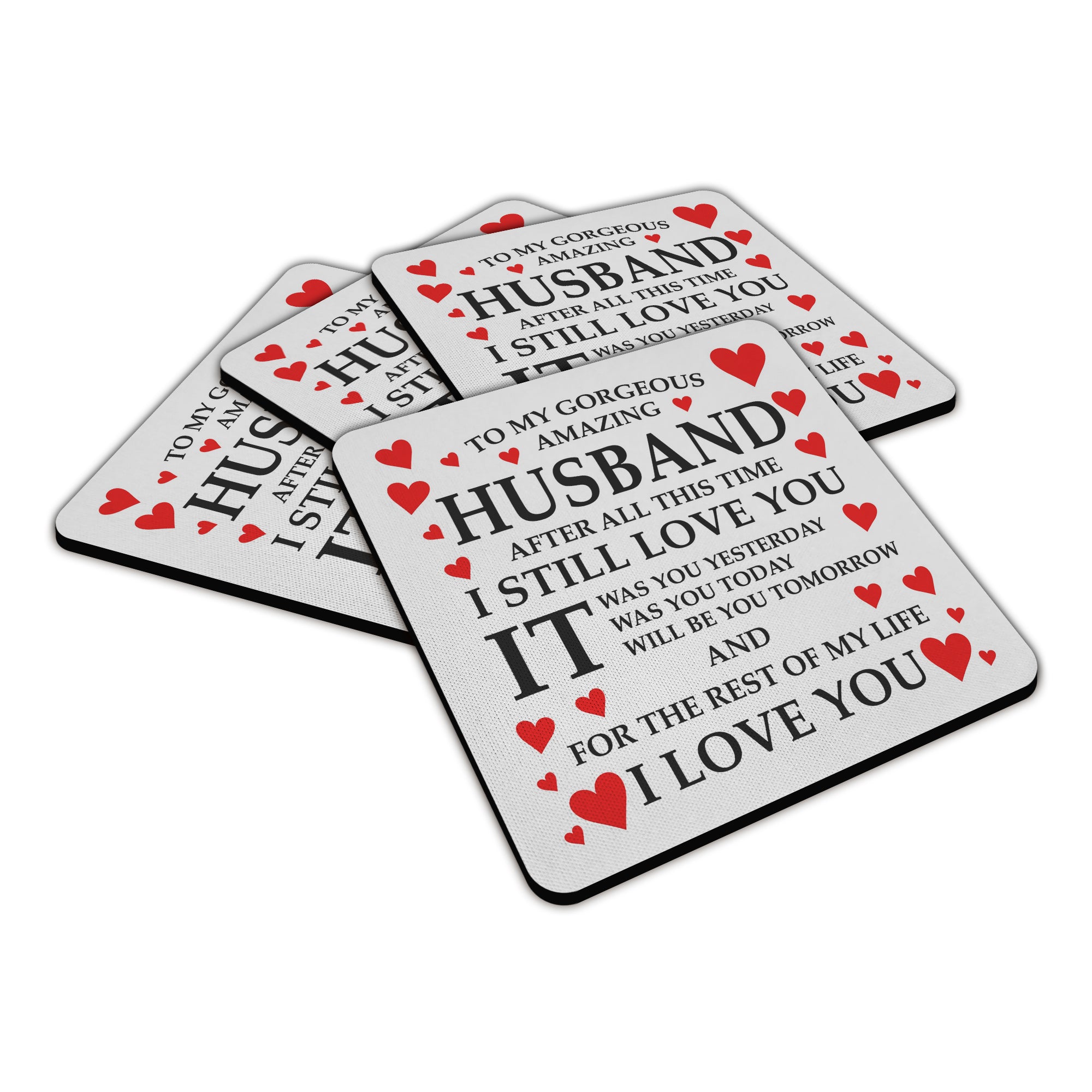 To My Gorgeous Amazing (Relation) Square Fabric / Rubber Coaster