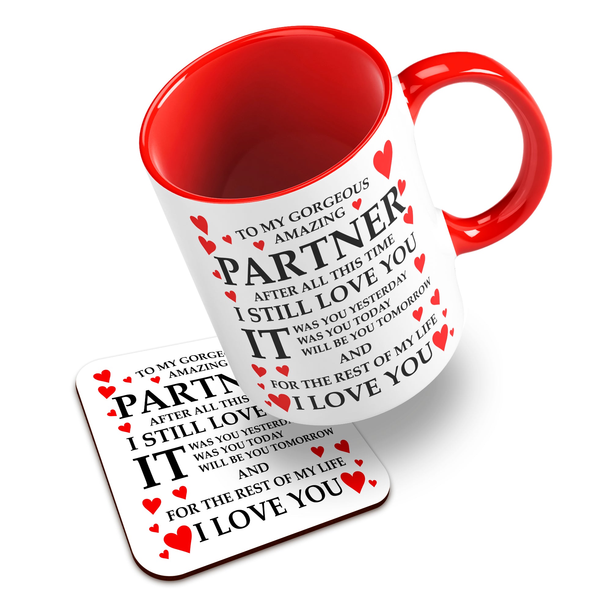 To My Gorgeous Amazing (Relation) Ceramic Mug With High-Gloss Coaster