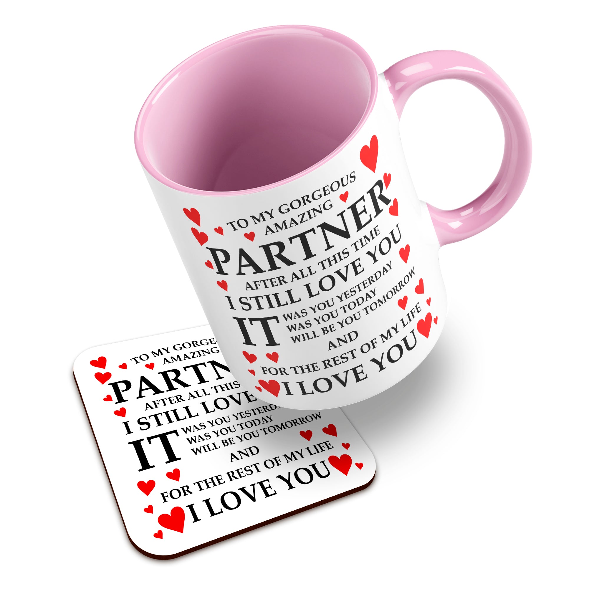 To My Gorgeous Amazing (Relation) Ceramic Mug With High-Gloss Coaster