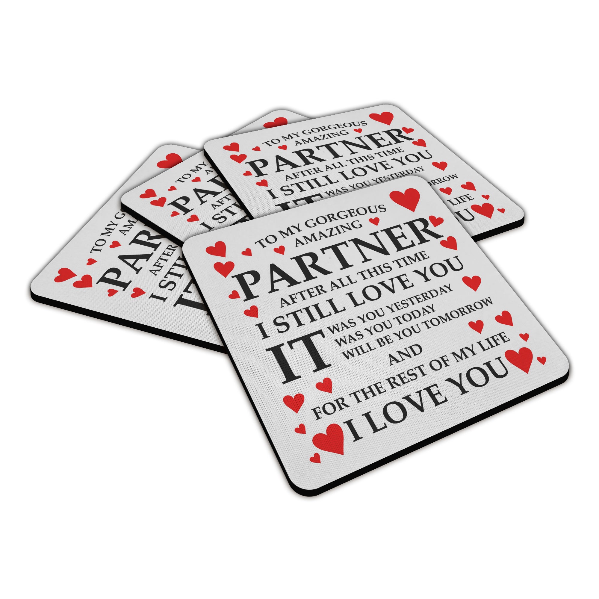 To My Gorgeous Amazing (Relation) Square Fabric / Rubber Coaster