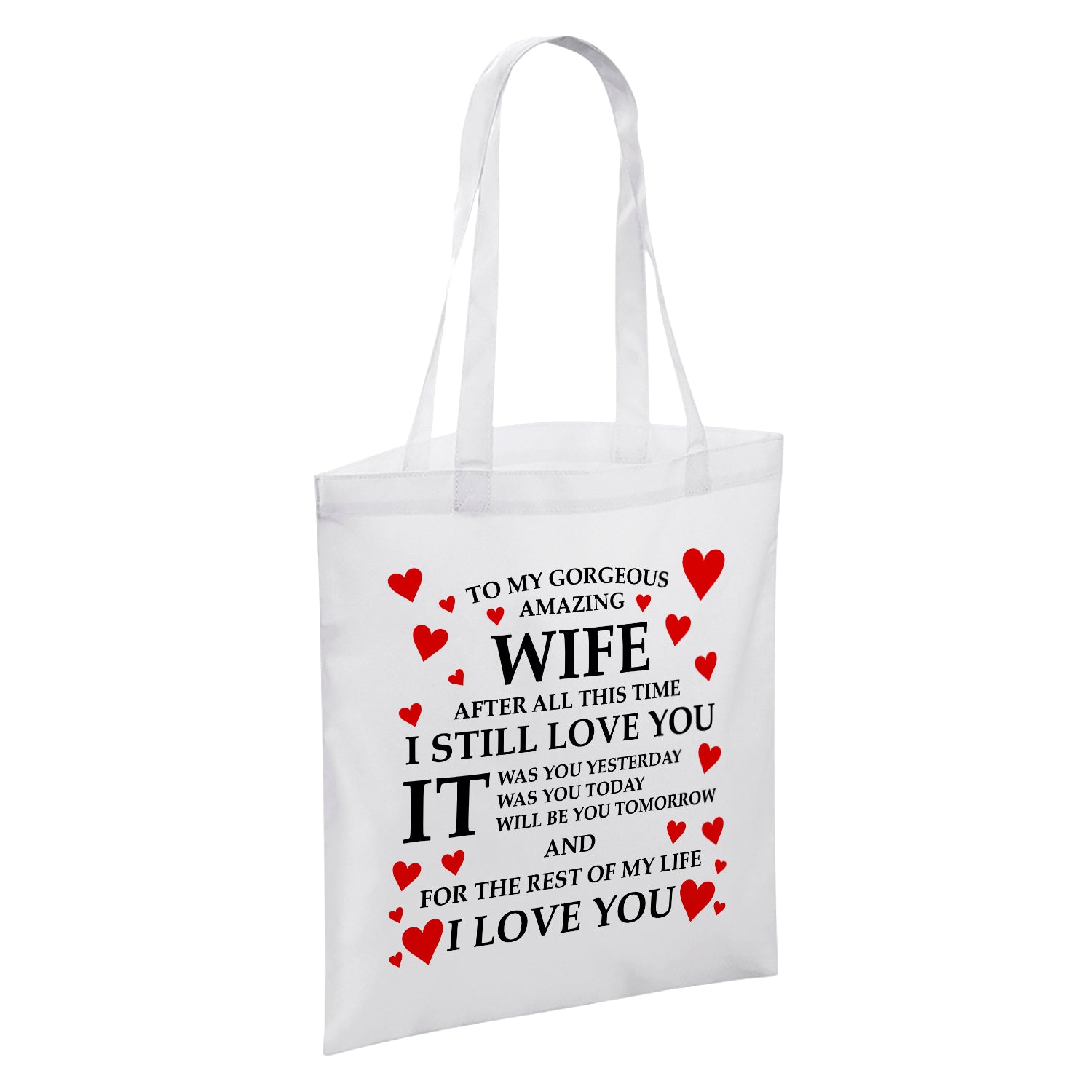 To My Gorgeous Amazing (Relation) White Reusable Shopper Tote Bag