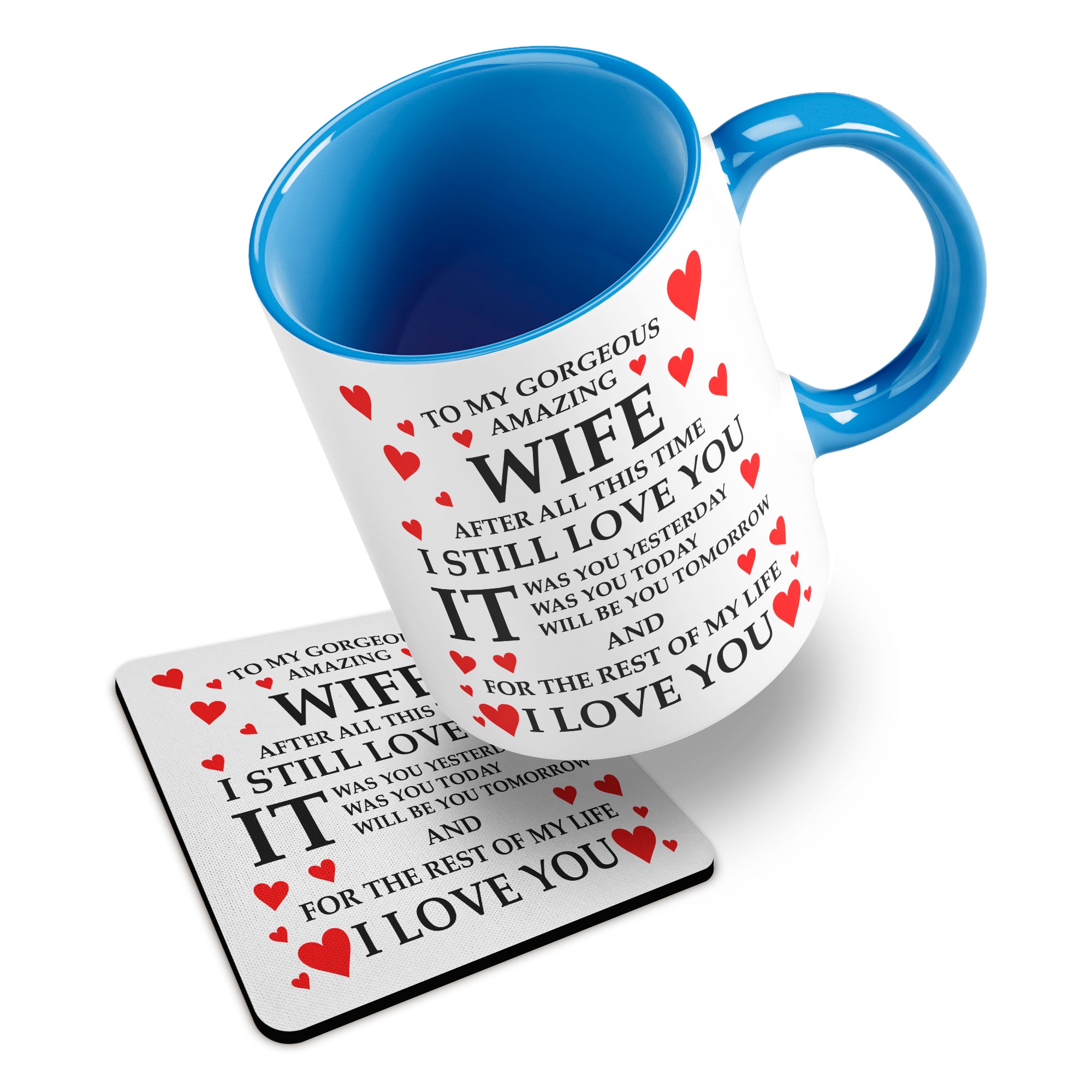To My Gorgeous Amazing (Relation) Ceramic Mug With Rubber Coaster