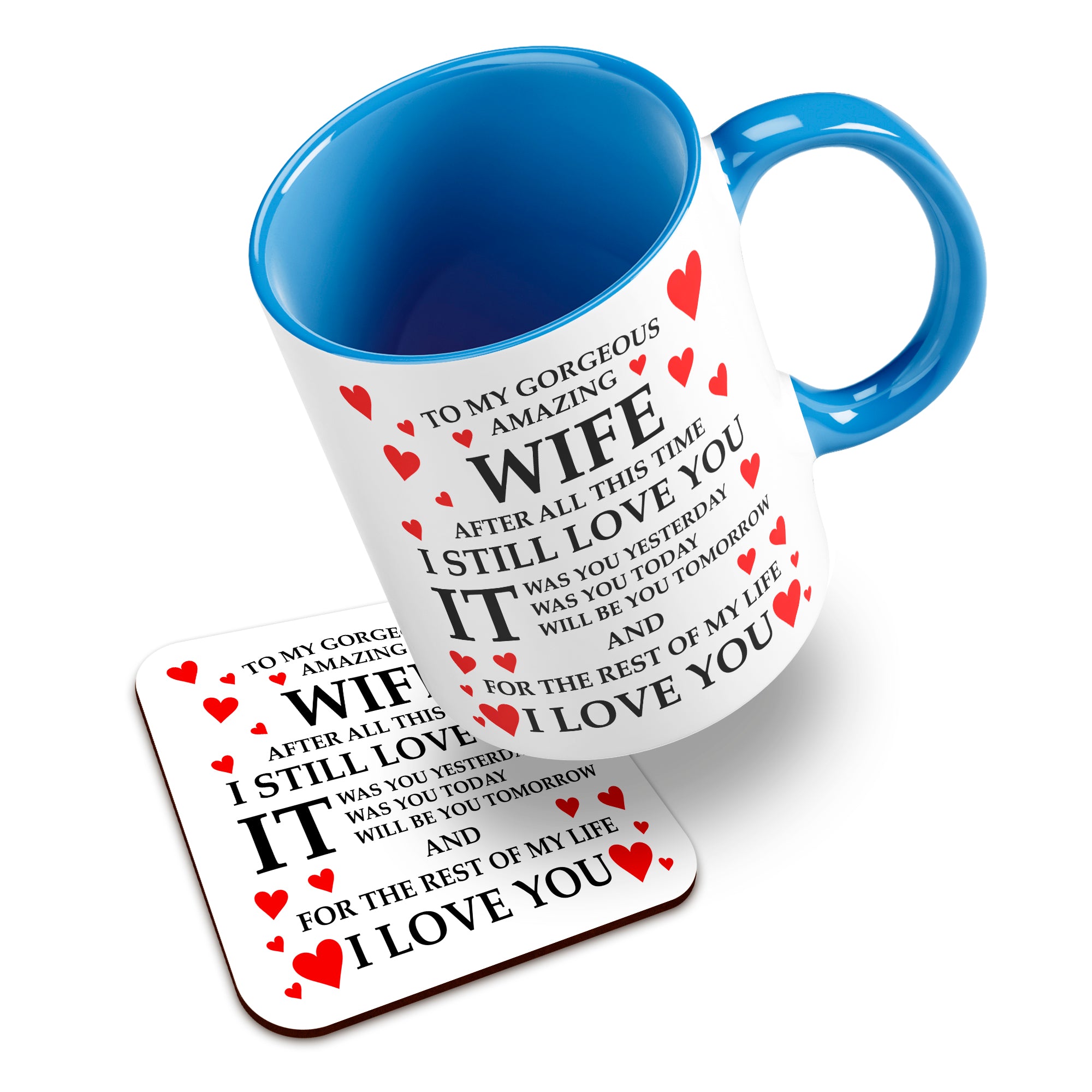 To My Gorgeous Amazing (Relation) Ceramic Mug With High-Gloss Coaster