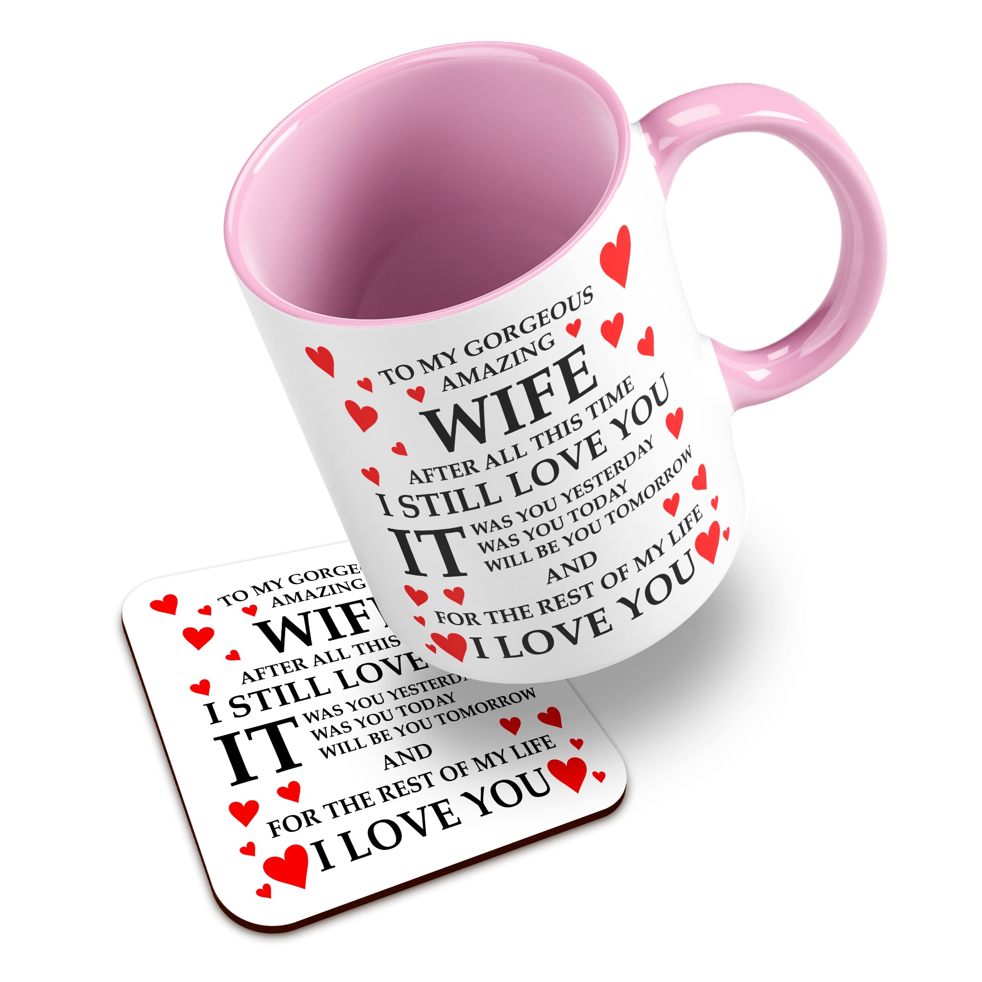 To My Gorgeous Amazing (Relation) Ceramic Mug With High-Gloss Coaster
