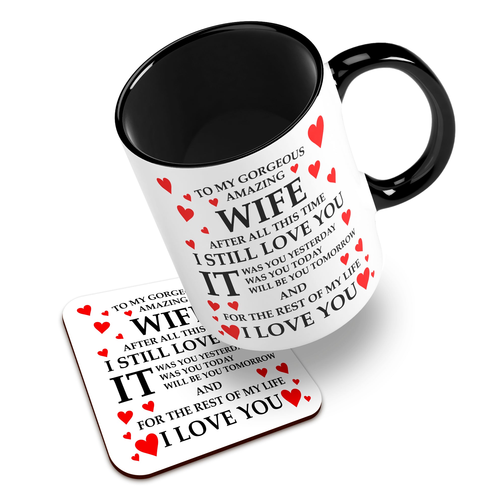 To My Gorgeous Amazing (Relation) Ceramic Mug With High-Gloss Coaster