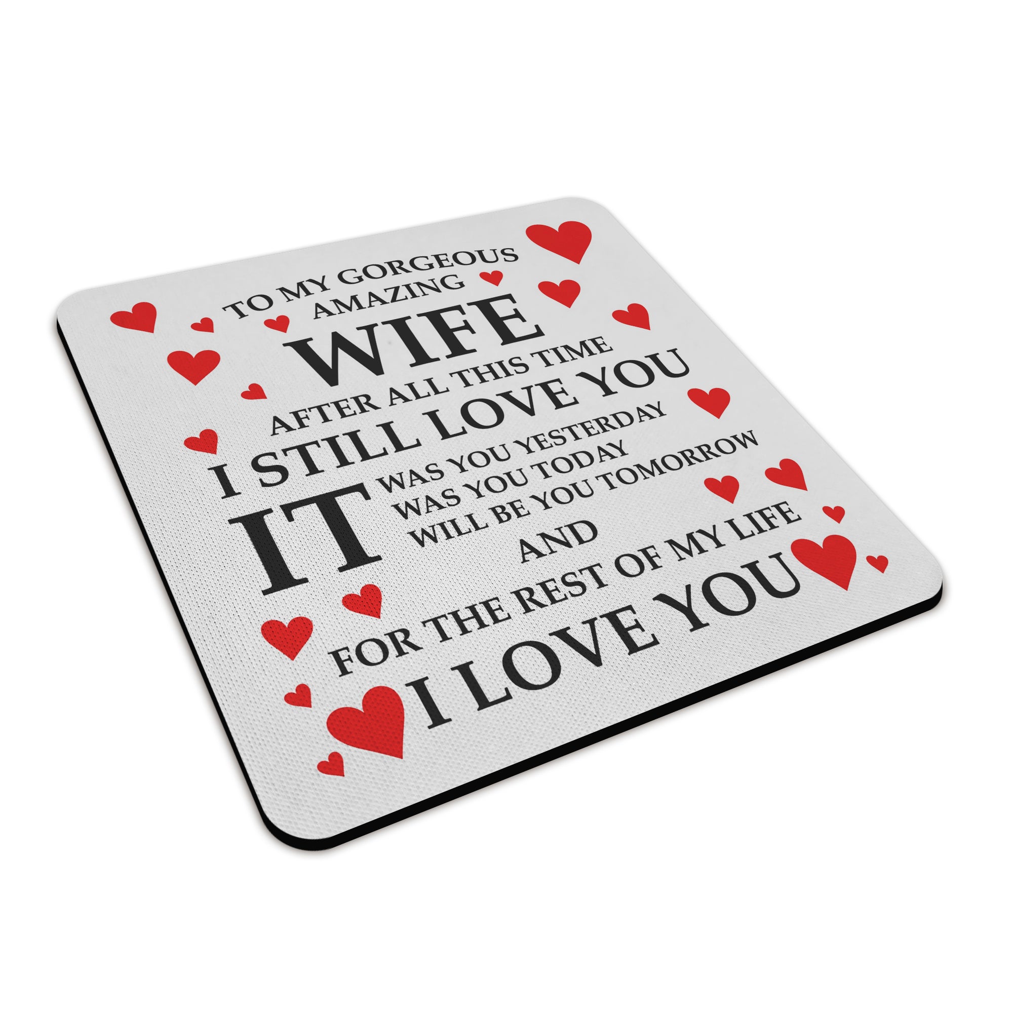 To My Gorgeous Amazing (Relation) Square Fabric / Rubber Coaster
