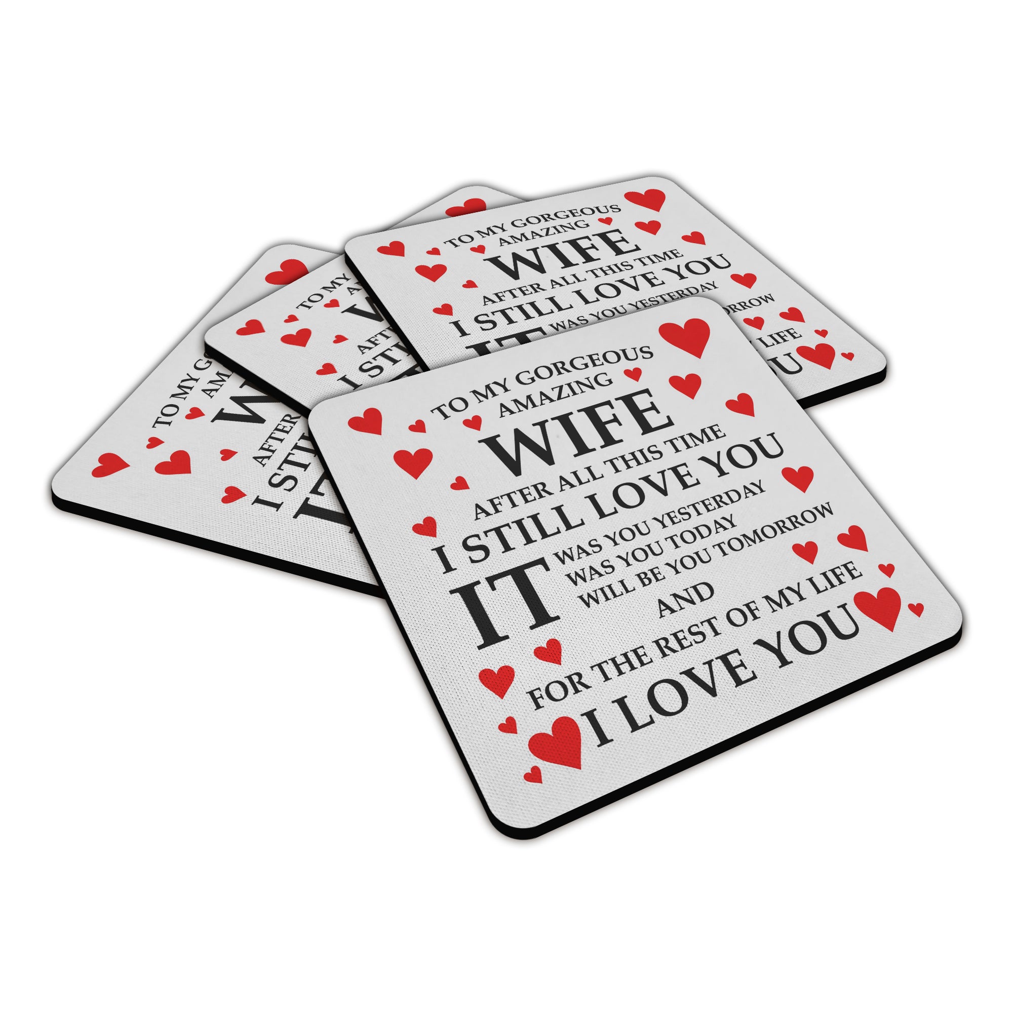 To My Gorgeous Amazing (Relation) Square Fabric / Rubber Coaster