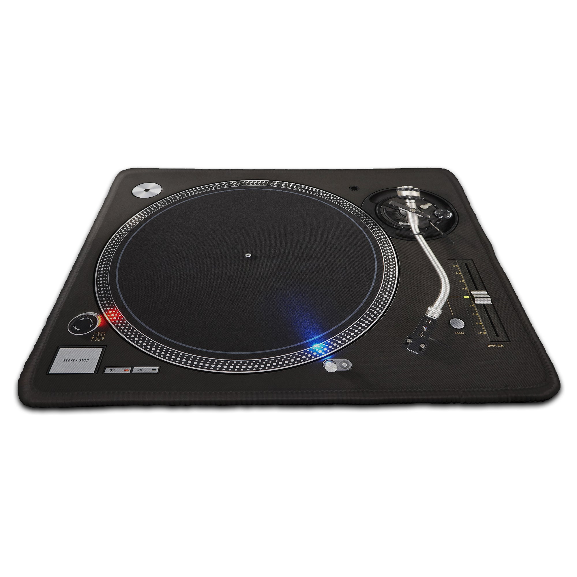 DJ Turntable Rubber Non-slip Computer PC Mousemat - Premium Stitched