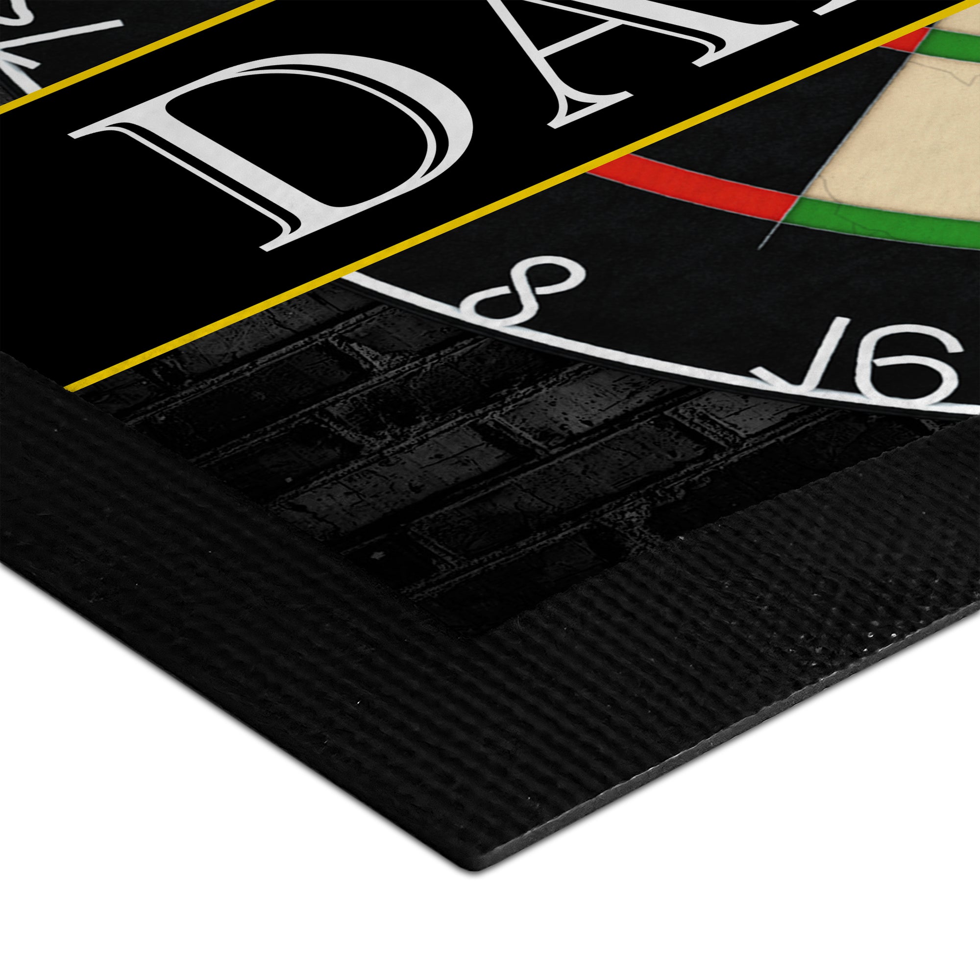 Welcome To Dad's Bar (Dartboard) Rubber Bar Runner / Mat