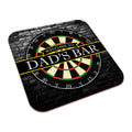 Welcome To Dad's Bar (Dartboard) Square Smooth High-Gloss Finished Coaster