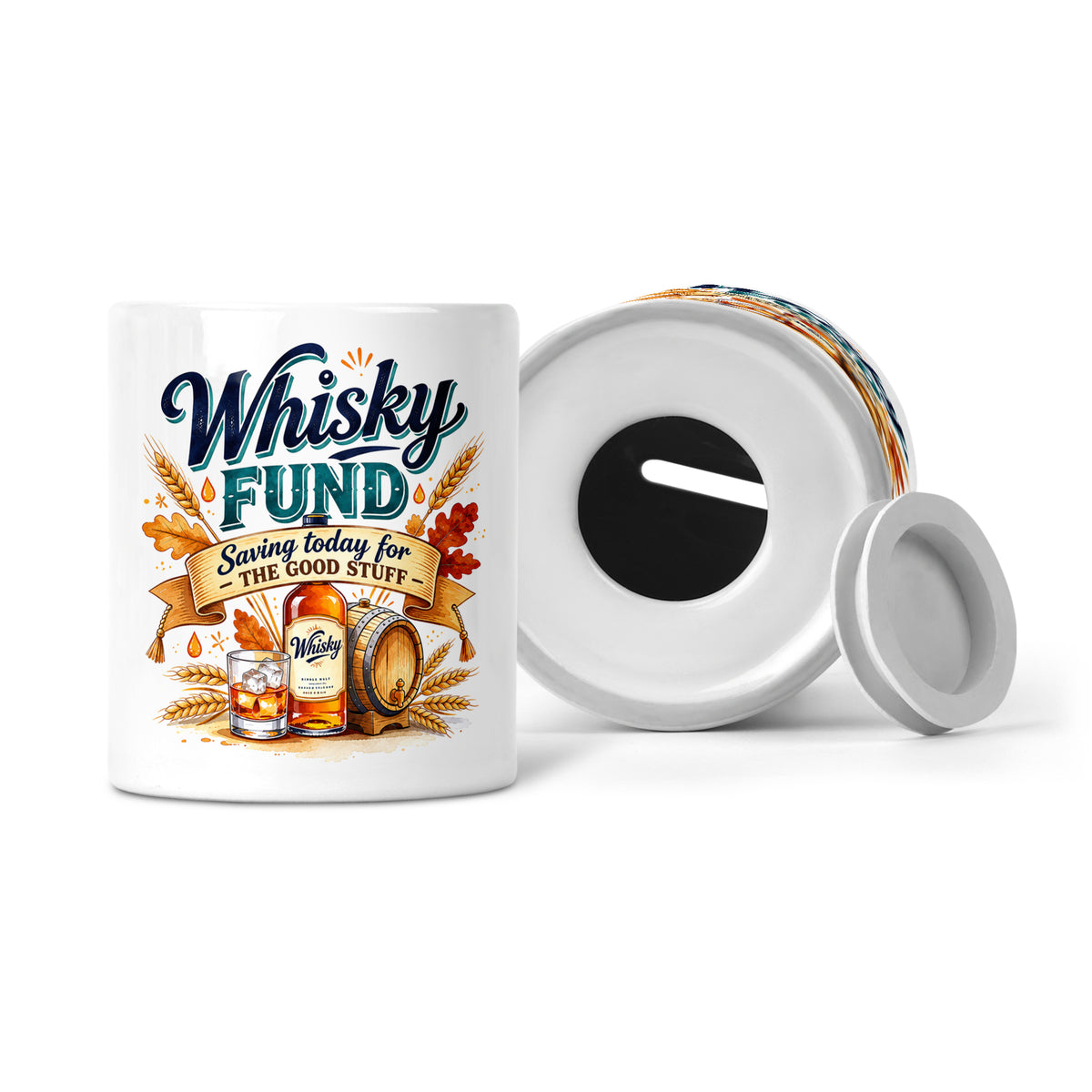 Whisky Fund - Saving Today For The Good Stuff Ceramic Money Box