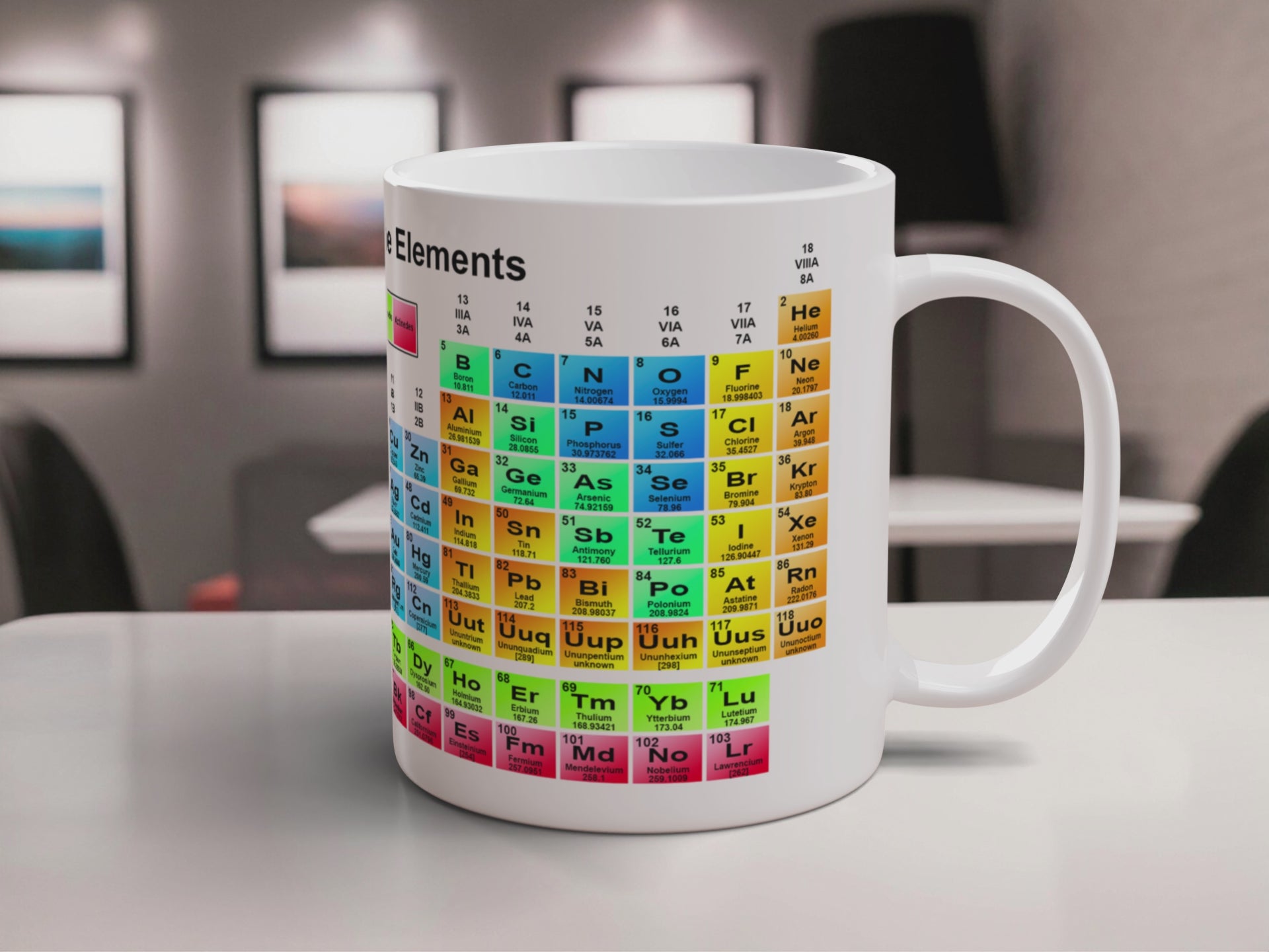 Periodic Table of the Elements Ceramic Coffee / Tea Mug